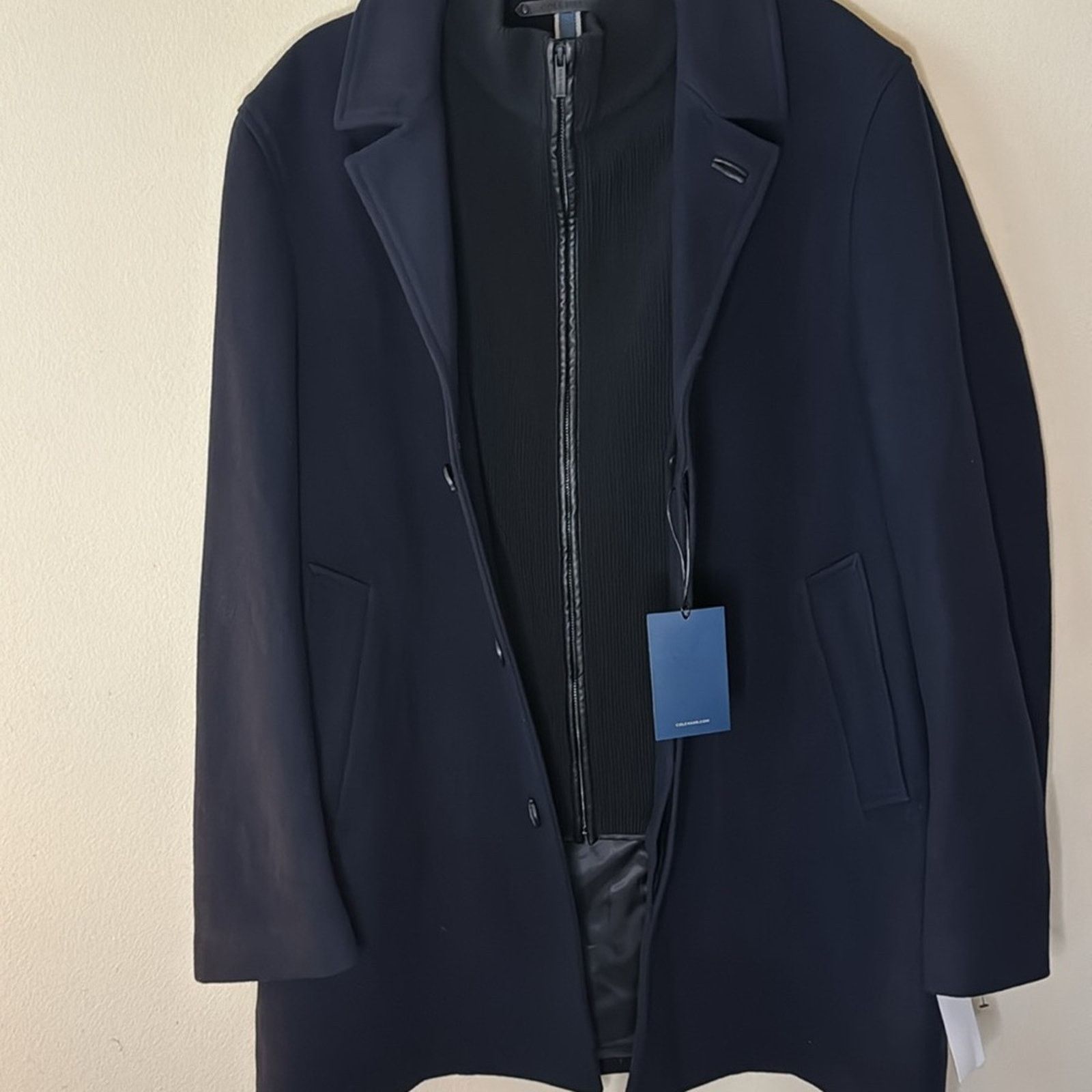 Cole Haan Cole Haan Wool Plush Car Coat - Navy Size XL Size US XL / EU 56 / 4 - 9 Thumbnail