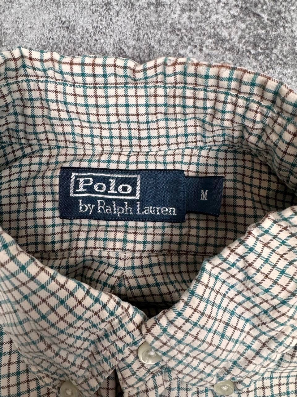 Polo Ralph Lauren Polo Ralph Lauren Men's Check Shirt Beige Green Size M Size US M / EU 48-50 / 2 - 4 Thumbnail