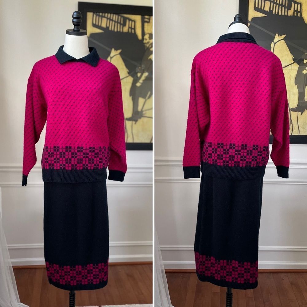 Vintage Vintage 80s Boundary Waters Sweater Skirt Set M Size M / US 6-8 / IT 42-44 - 2 Thumbnail