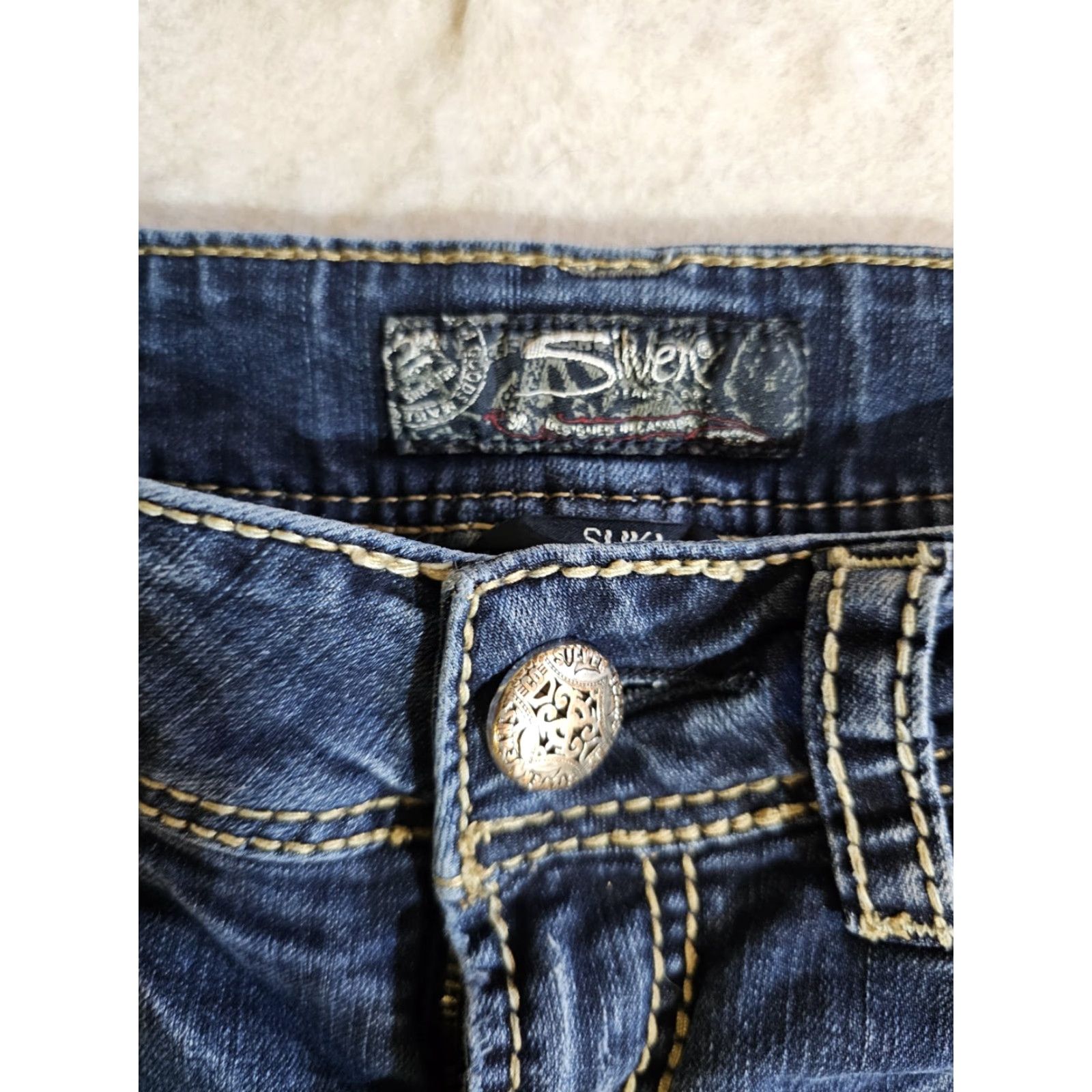 Silver Jeans Co. Silver Jeans Signature Suki 17" Bootcut Stretch Denim Jeans Women's Size W26 L33 Size 26" / US 2 / IT 38 - 3 Thumbnail