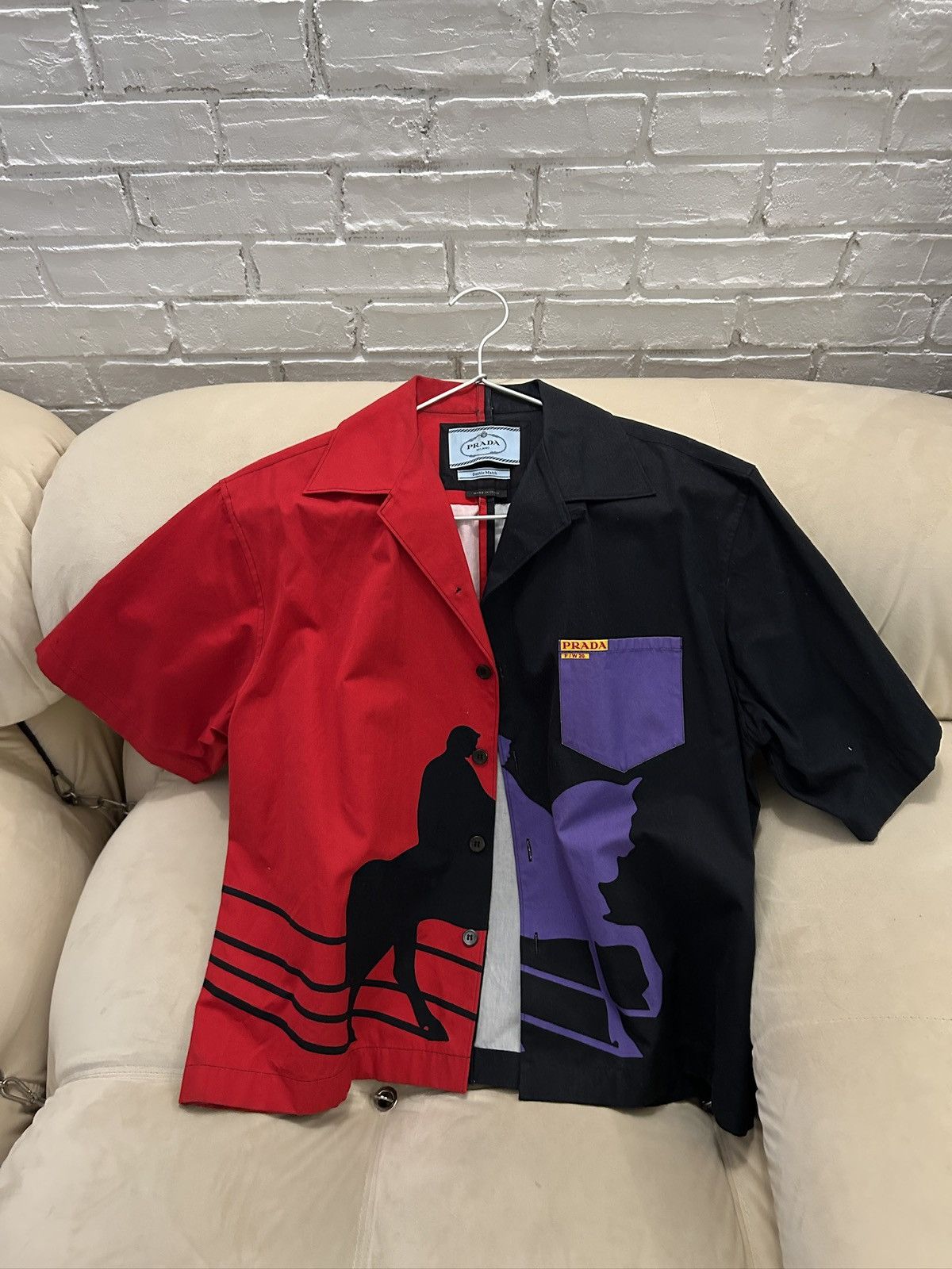 Prada Double Match Bowling Shirt F/W 2020 Size US L / EU 52-54 / 3 - 2 Thumbnail