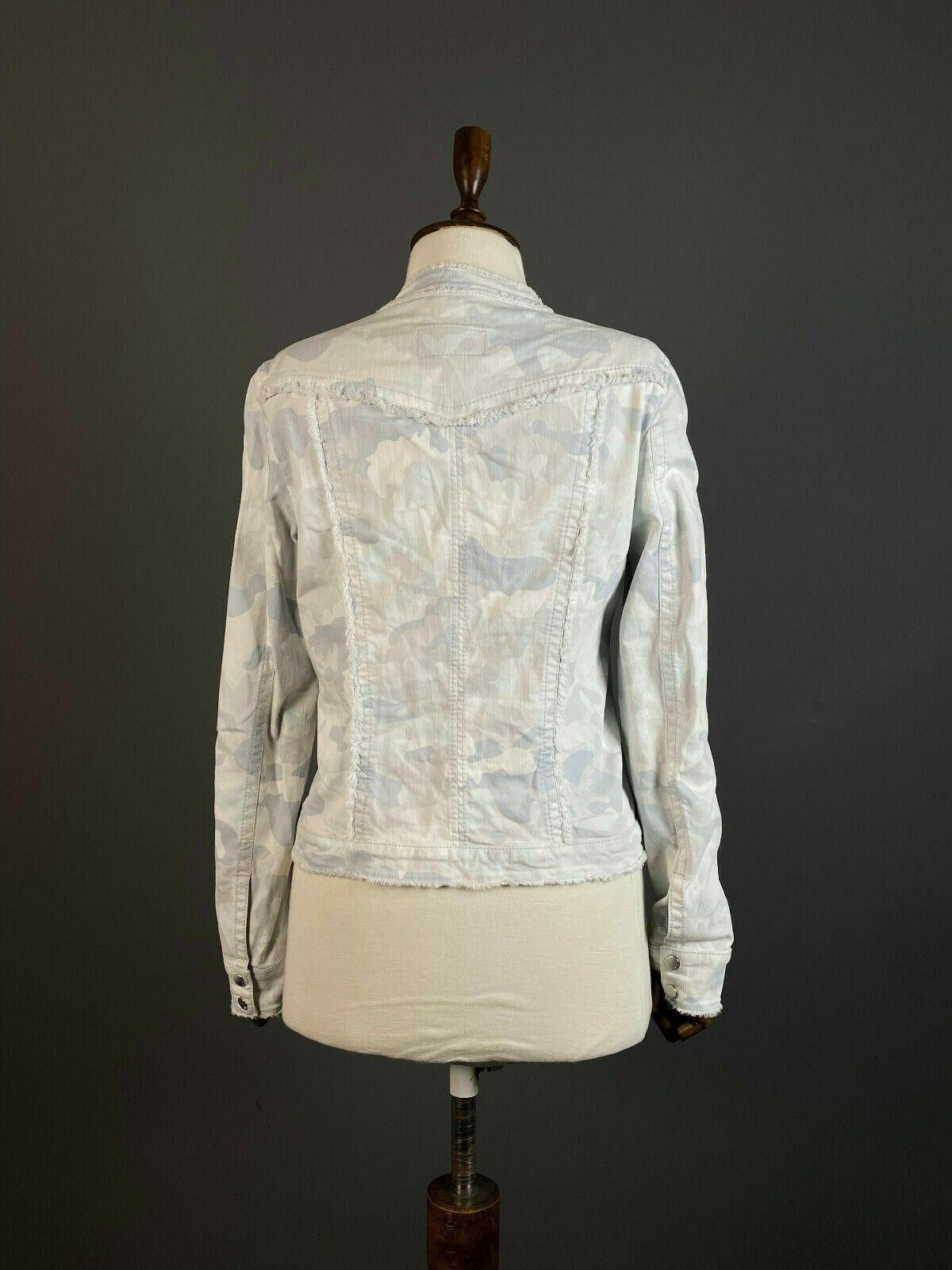 Designer Marc Cain White Camo Designer Cotton Snap Jacket Size 3 Size M / US 6-8 / IT 42-44 - 6 Thumbnail