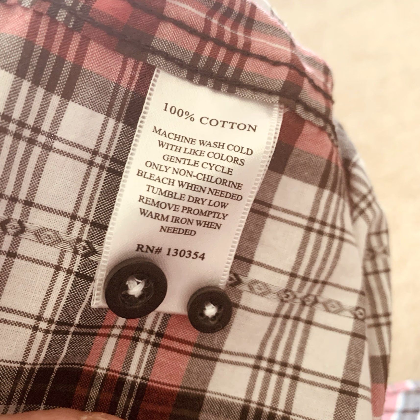 Vintage Threads & Heirs Shirt Mens XXL Button-Up Plaid 100% Cotton Red Long Sleeve Casual Vintage? No — (omit) Size US XXL / EU 58 / 5 - 8 Thumbnail