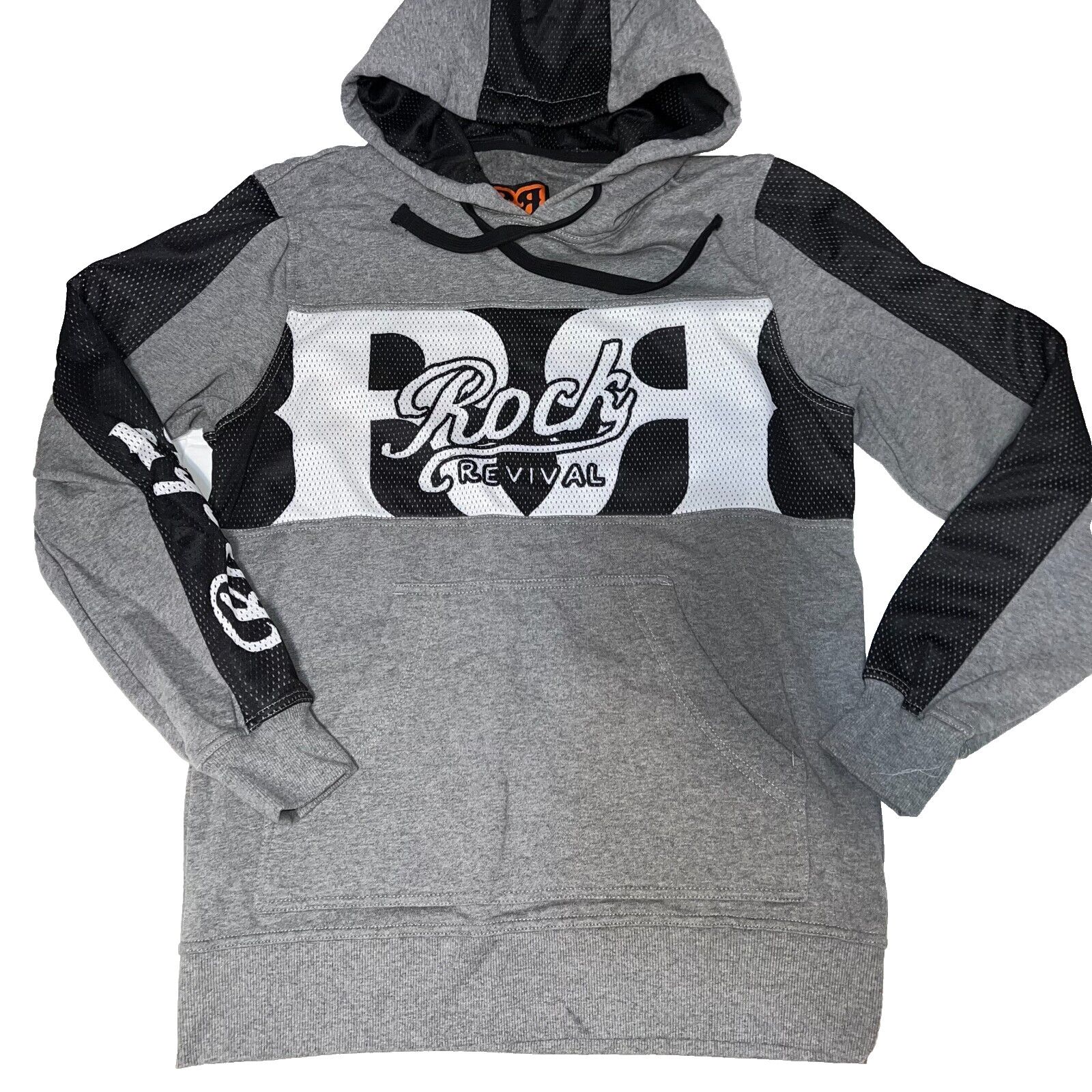 Rock Revival Rock Revival Spellout Hoodie Sweater Grey Men's Size Small Size US S / EU 44-46 / 1 - 12 Thumbnail