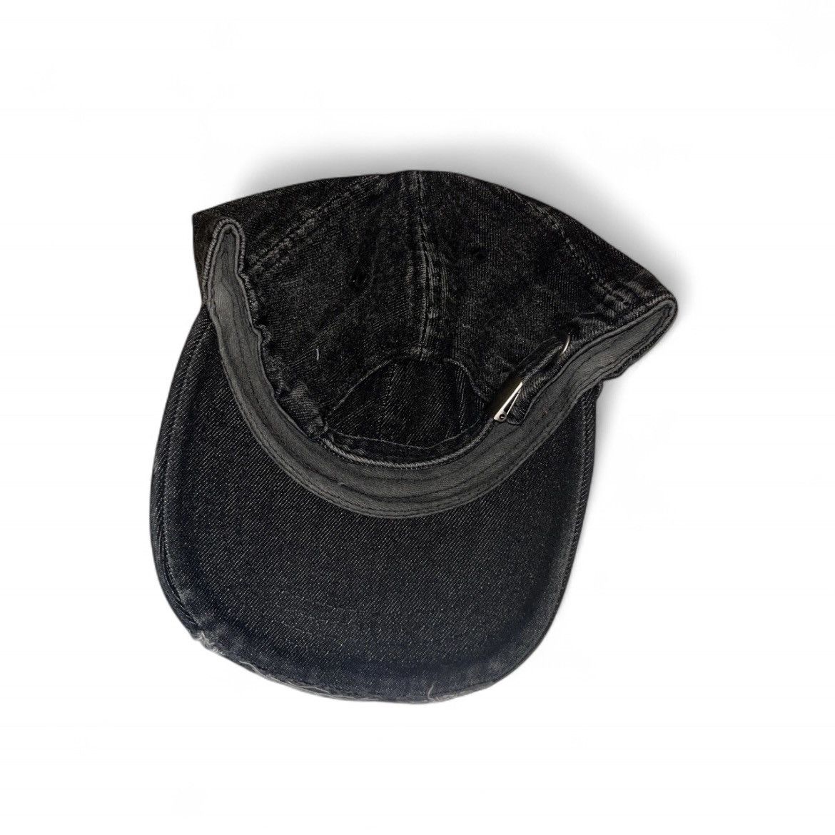 Japanese Brand Denim Black Ripped Streetwear Vintage baseball cap Size ONE SIZE - 2 Thumbnail