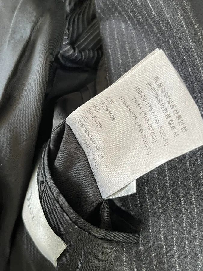 Dior 2010s Dior Grey Wool White Pinstripe Blazer Jacket by Kris Van Assche Size 42R - 14 Thumbnail