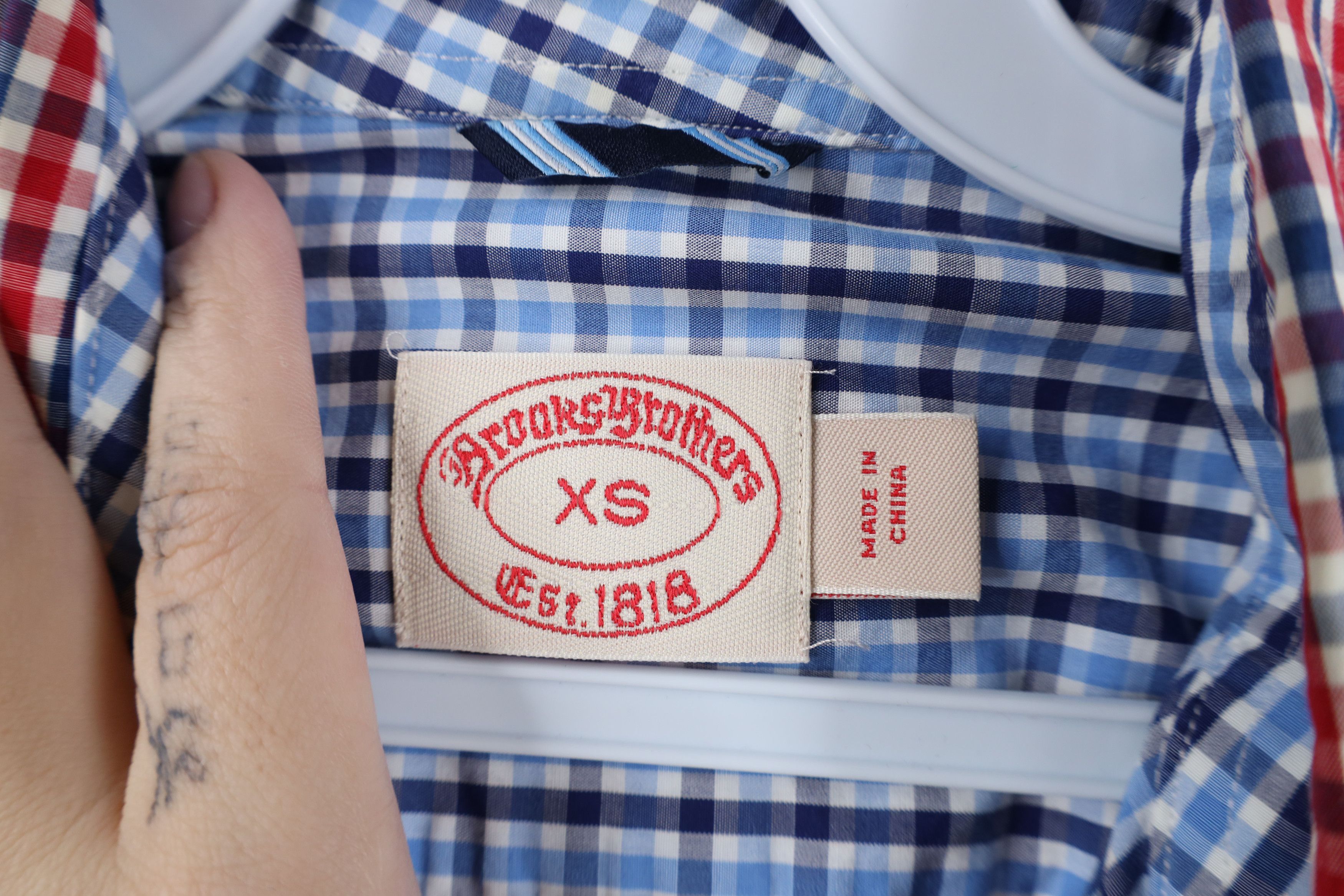 Brooks Brothers Brooks Brothers and Sew Color Block Plaid Button Down Shirt Size US XS / EU 42 / 0 - 8 Thumbnail