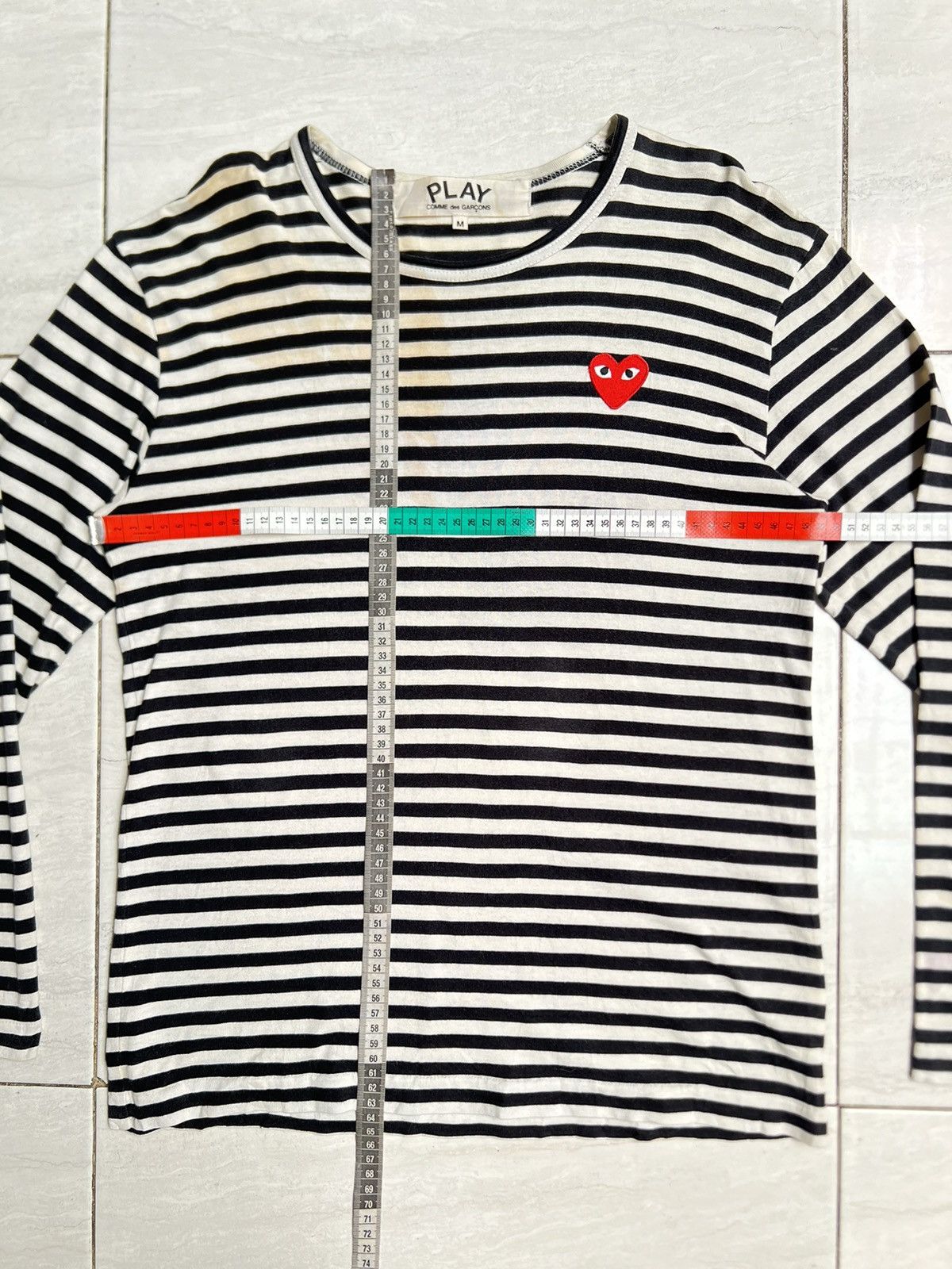 Comme des Garcons Comme Des Garcons Play Striped T-shirt Size US S / EU 44-46 / 1 - 7 Thumbnail