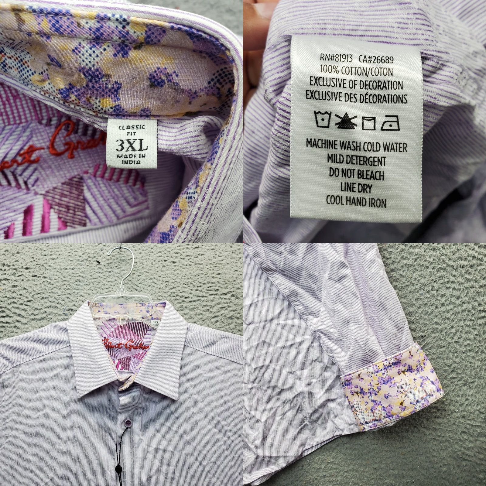 Robert Graham Robert Graham Garden Lake Classic Fit Woven Shirt Mens 3XL Multicolor Striped Button-Up Casual SS 90s Outdoor (No, not applicable) Size US XXL / EU 58 / 5 - 8 Thumbnail