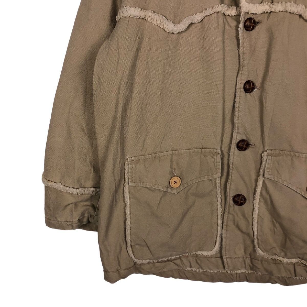 Johnbull 🔥VINTAGE BIKER SHEARLING JACKET DOUBLE COLLAR JOHN BULL Size US M / EU 48-50 / 2 - 6 Thumbnail