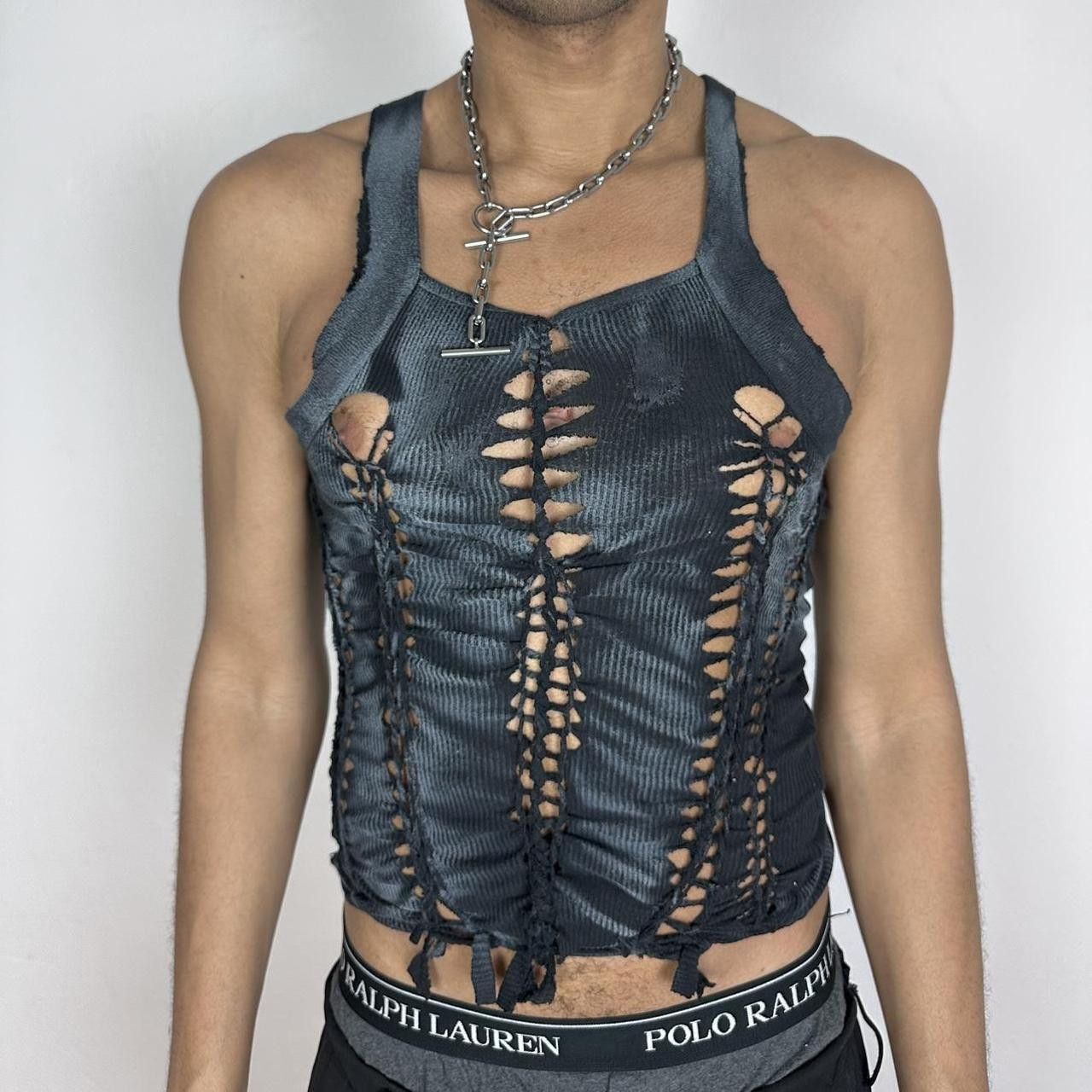 Other ASTROBOI* Black and White Braided Twist Tank - Medium Size US M / EU 48-50 / 2 - 1 Thumbnail