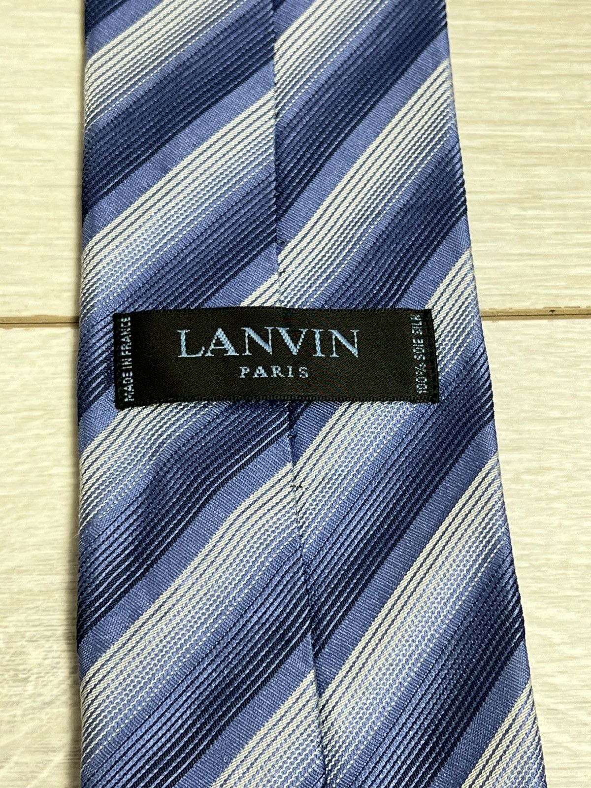 Lanvin Lanvin Paris 100% Silk Striped Tie Made in France Size ONE SIZE - 6 Thumbnail