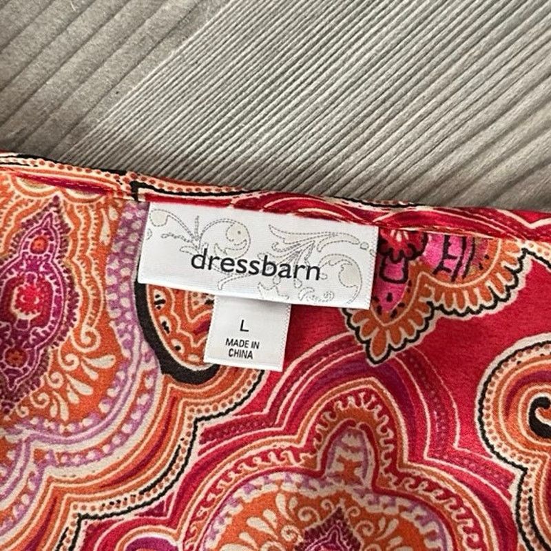 Other dressbarn red orange pink short sleeve blouse Size L / US 10 / IT 46 - 3 Thumbnail