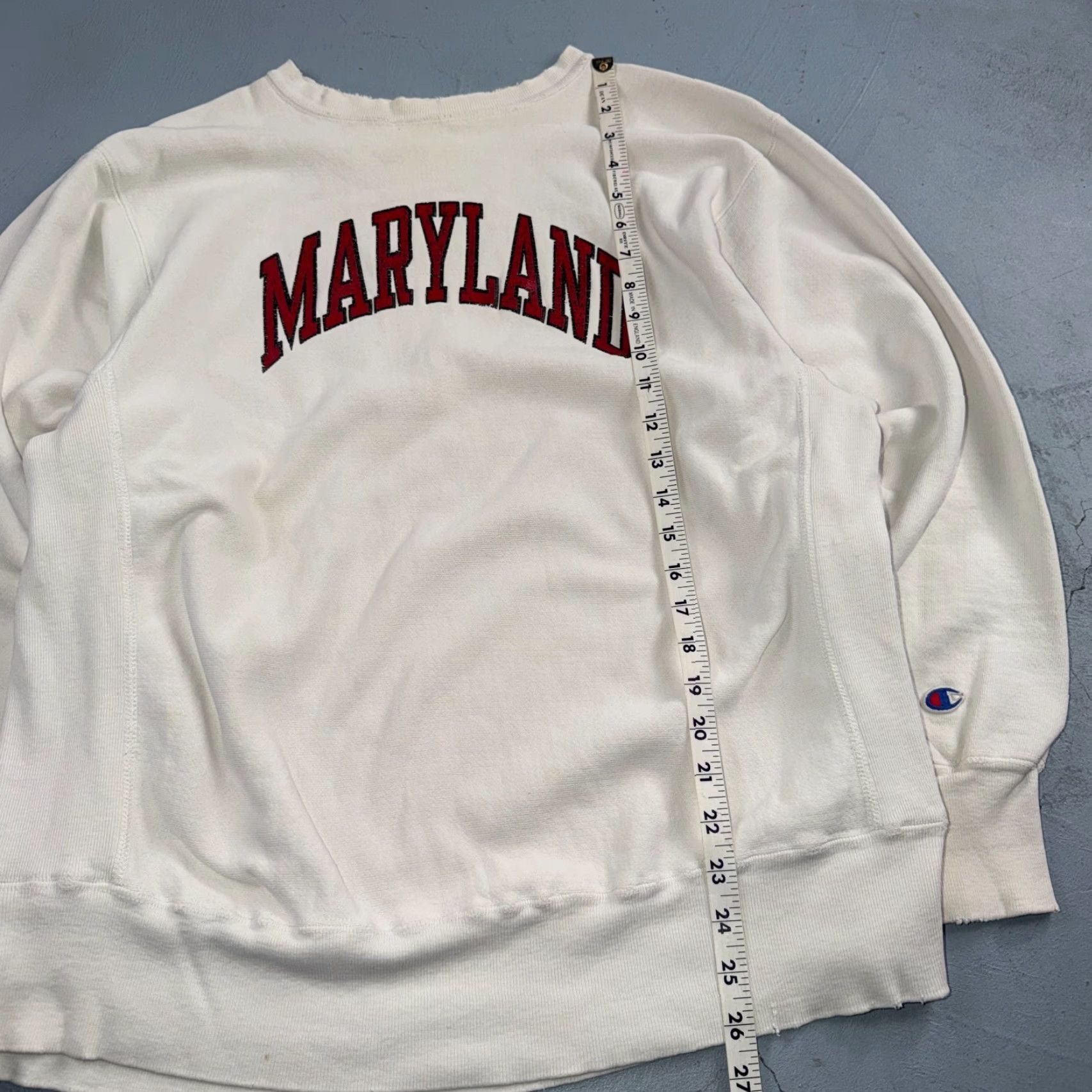 Champion VINTAGE 80s Champion Reverse Weave Crewneck Sweatshirt XL White Solid Heavyweight Mens USA Sports Size US XL / EU 56 / 4 - 4 Thumbnail