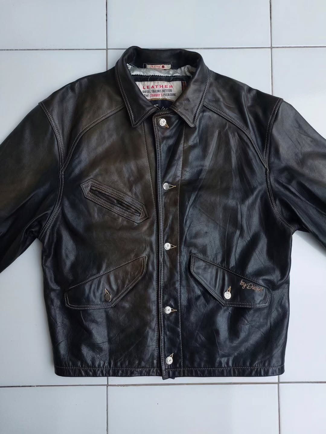 Diesel Diesel Vintage Leather Jacket Car Coat Patina Size US L / EU 52-54 / 3 - 1 Thumbnail