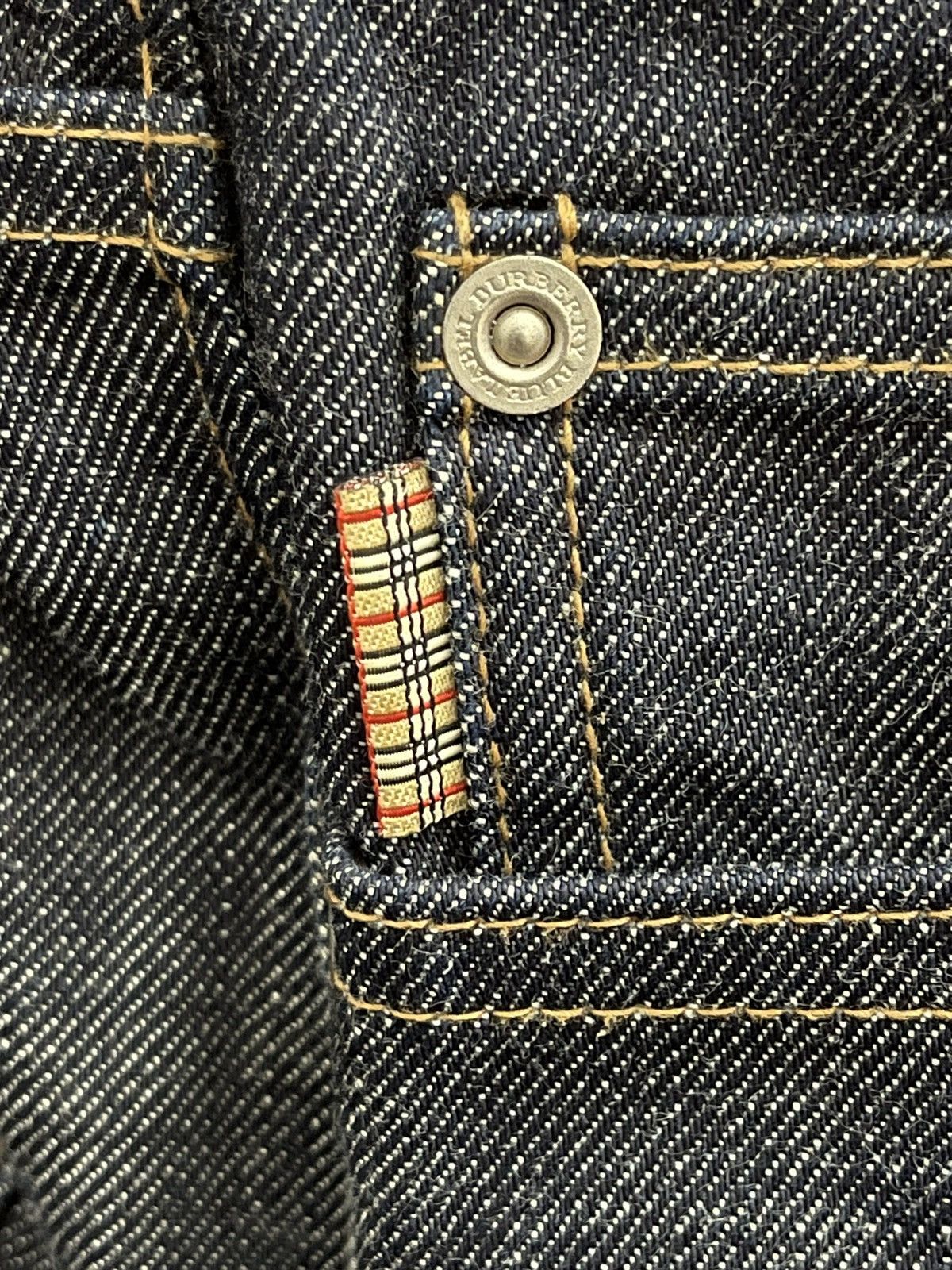 Burberry × Vintage Burberry Blue Label Nova Check Tartan Denim Jeans Size US 28 / EU 44 - 6 Thumbnail