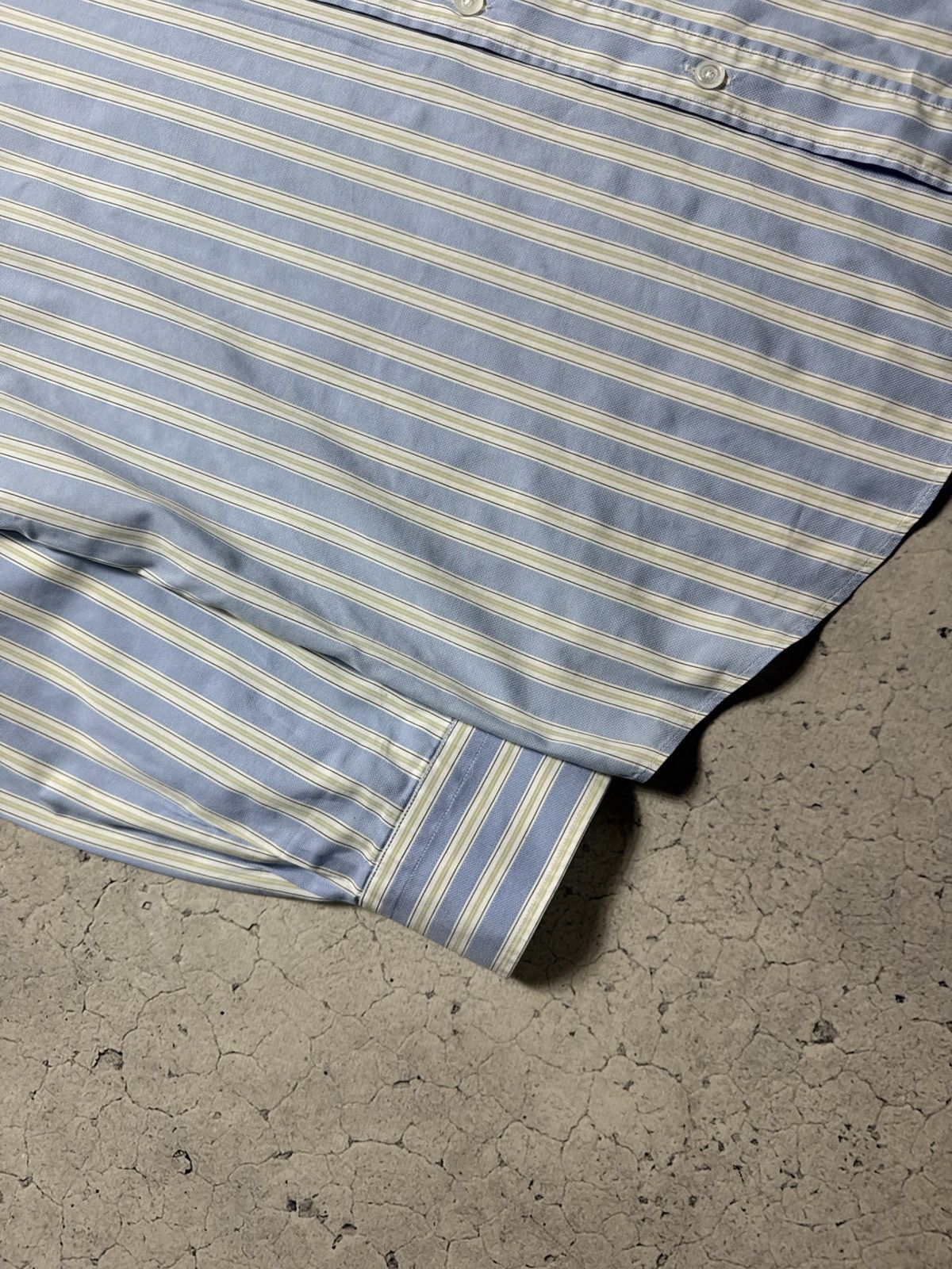Hermes Hermes Striped Button Up Shirt Luxury Vintage Size US L / EU 52-54 / 3 - 2 Thumbnail