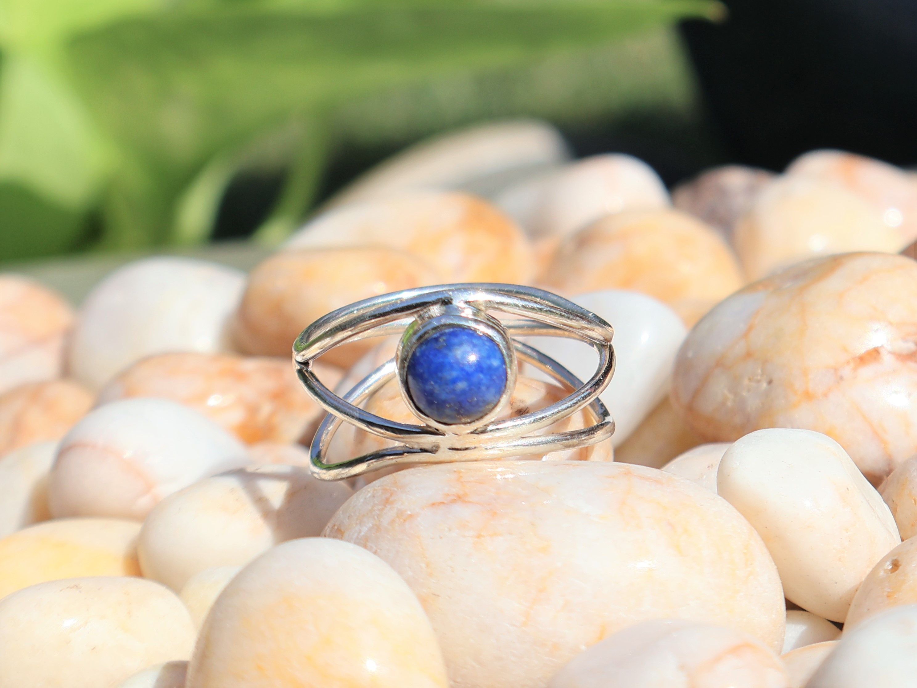 Handmade Lapis Lazuli Ring, 925 Sterling Silver, Handmade Women Ring Size ONE SIZE - 2 Thumbnail