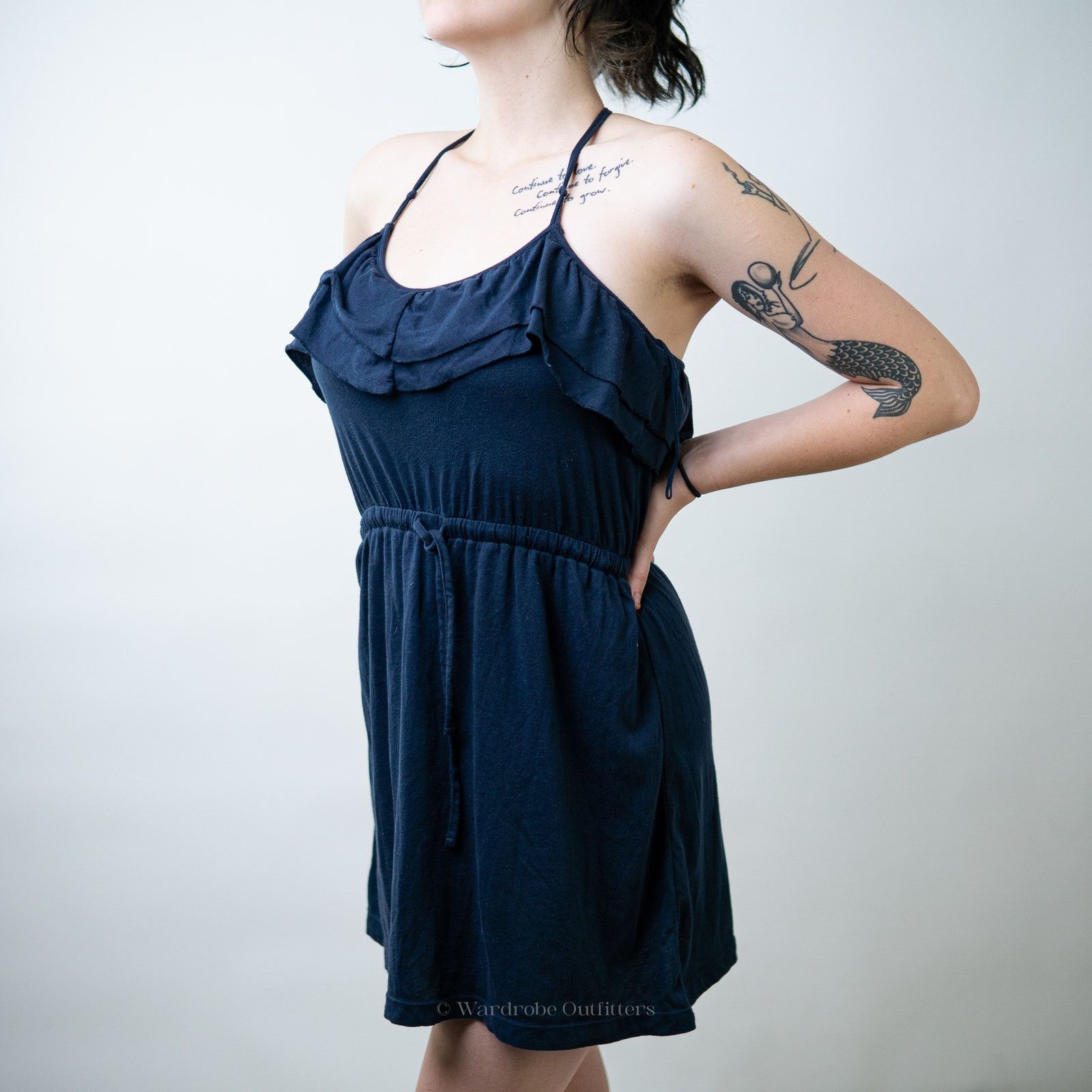 Aeropostale Aeropostale Navy Blue Ruffled Mini Dress - M Size M / US 6-8 / IT 42-44 - 6 Thumbnail