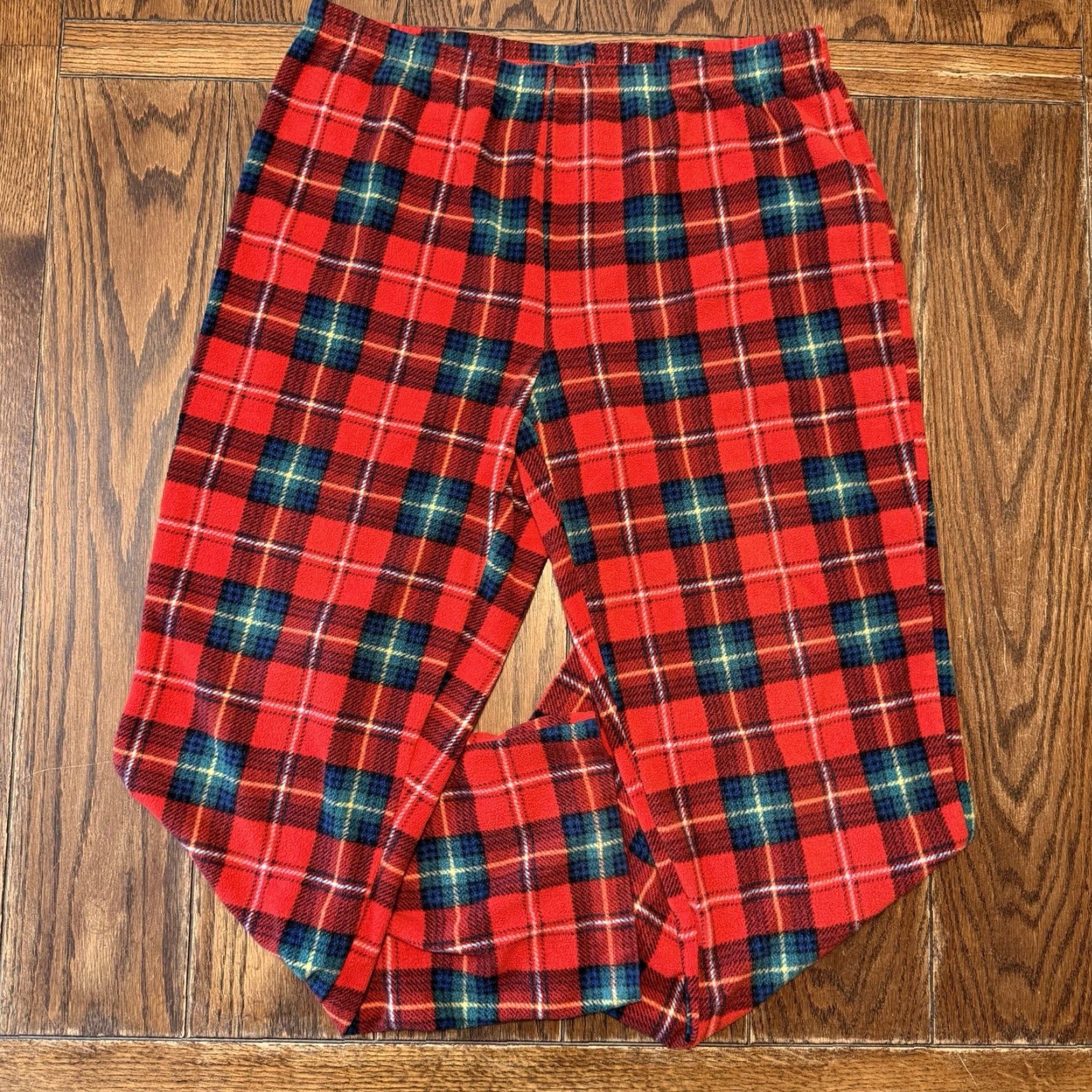 Ralph Lauren VINTAGE Ralph Lauren Pajama Set Womens Large Red Plaid Flannel 2pc Sleepwear Size ONE SIZE - 5 Thumbnail