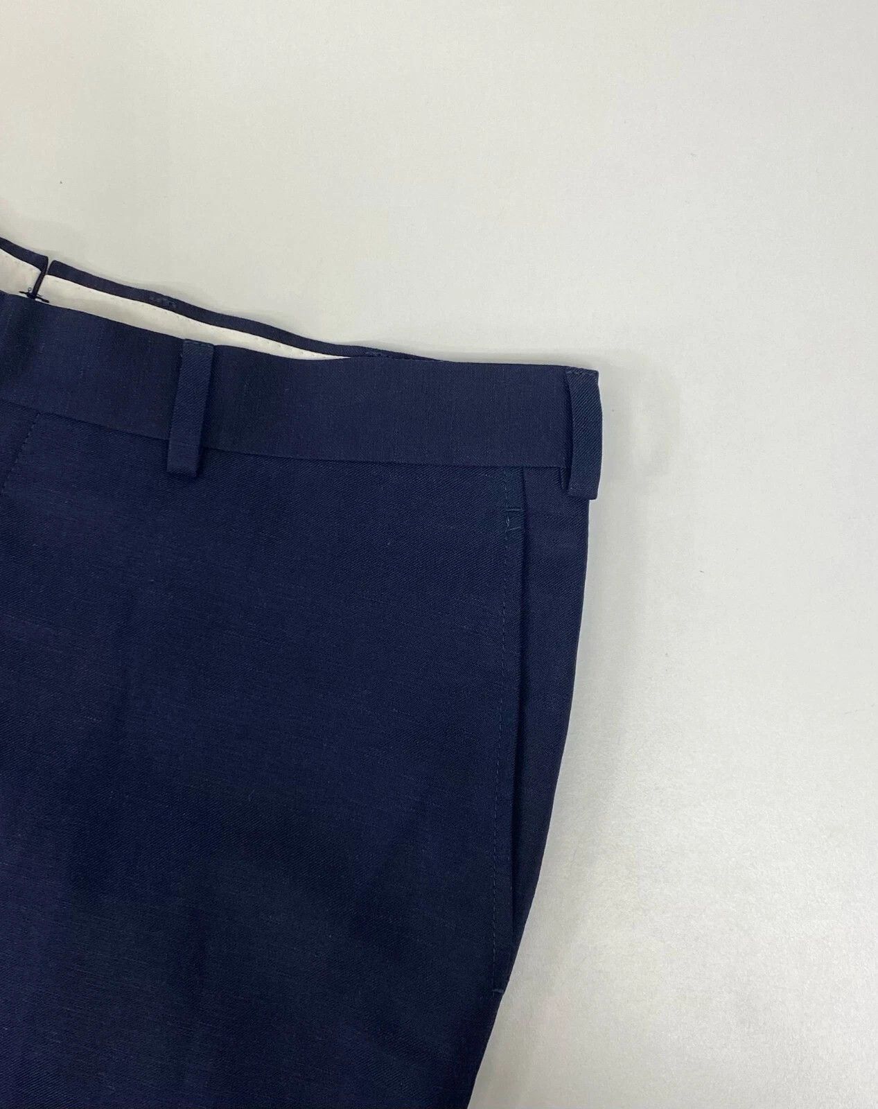 Suitsupply Men Suitsupply Soho Trousers Wool & Linen Blue Size UK/US38 Size 38R - 3 Thumbnail