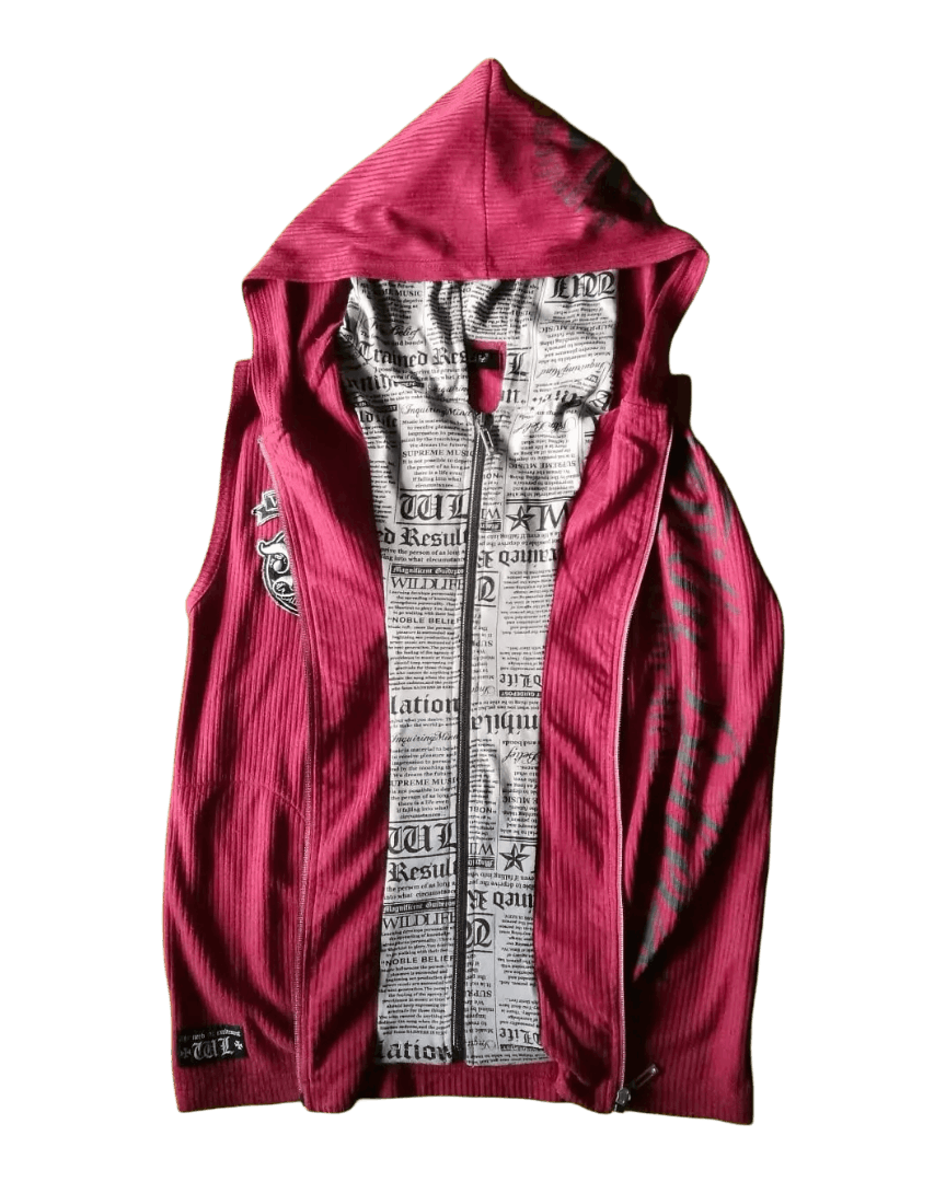 Archive 2000s Japanese Visual Kei / Gyaru-o Hooded Vest