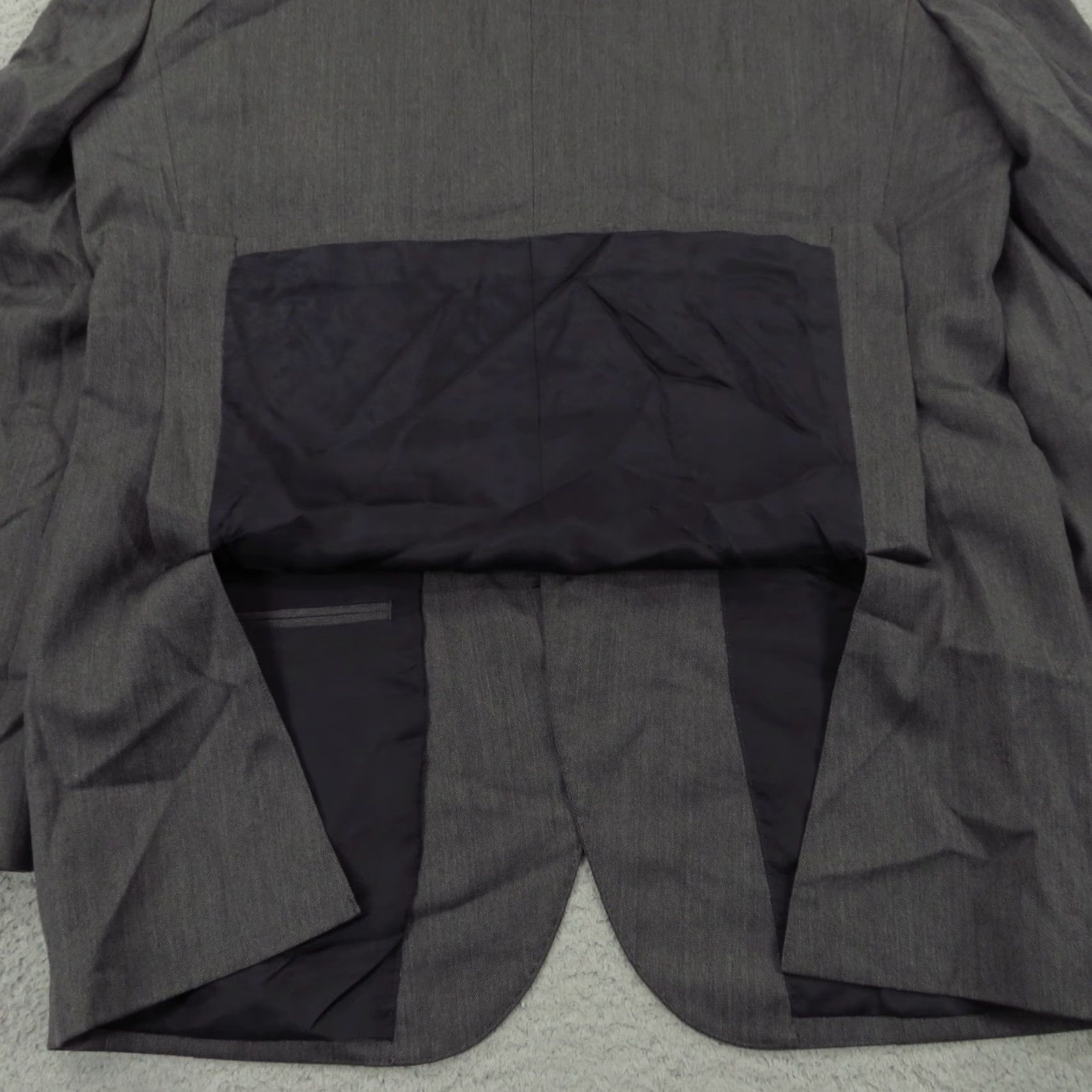 J.Crew J. Crew Jacket Men 42L Ludlow Charcoal Herringbone Italian Wool Blazer Sport Coat Size 42R - 7 Thumbnail
