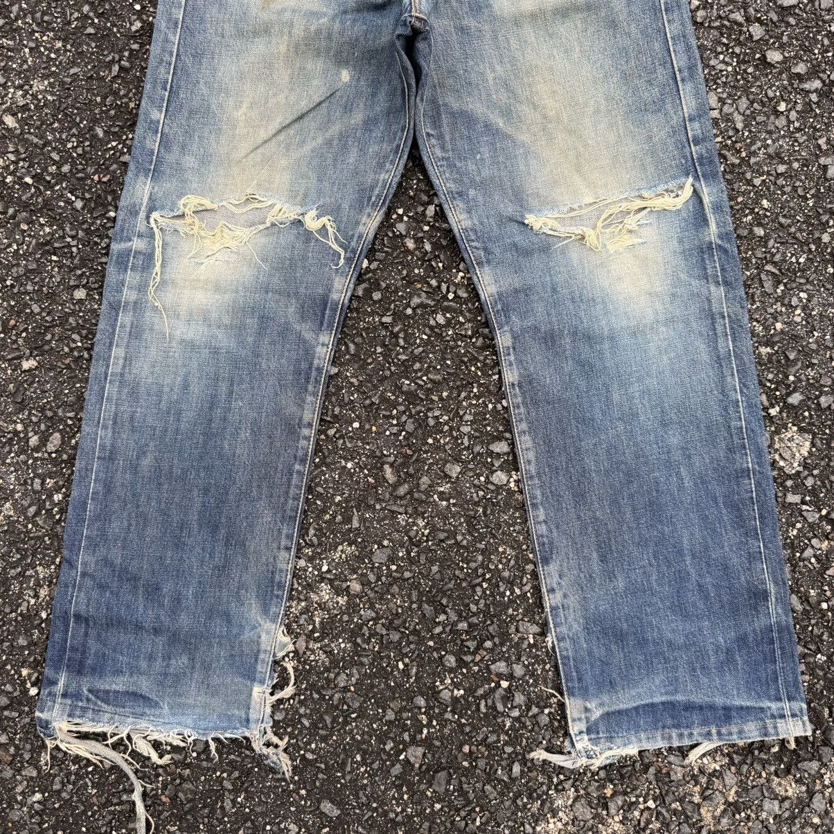 Levi's Vintage Clothing VINTAGE LEVI'S 502 97' BIG E RUSTY SELVEGE RIPPEP JEAN DENIM Size US 33 - 4 Thumbnail