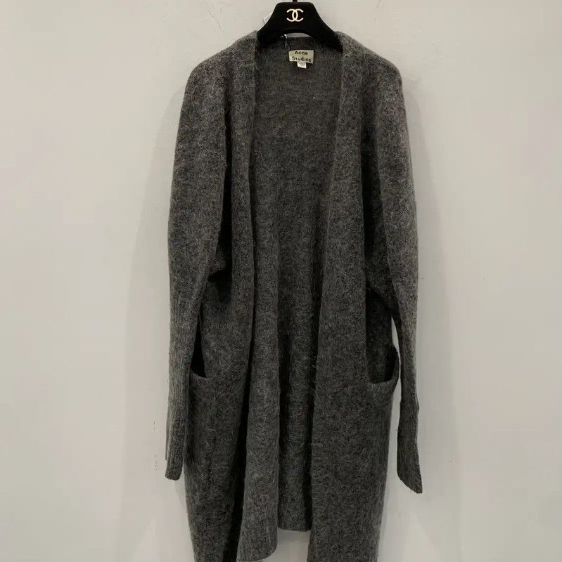 Acne Studios Acne Studios Gray Mohair Women's Cardigan Size XS / US 0-2 / IT 36-38 - 1 Thumbnail