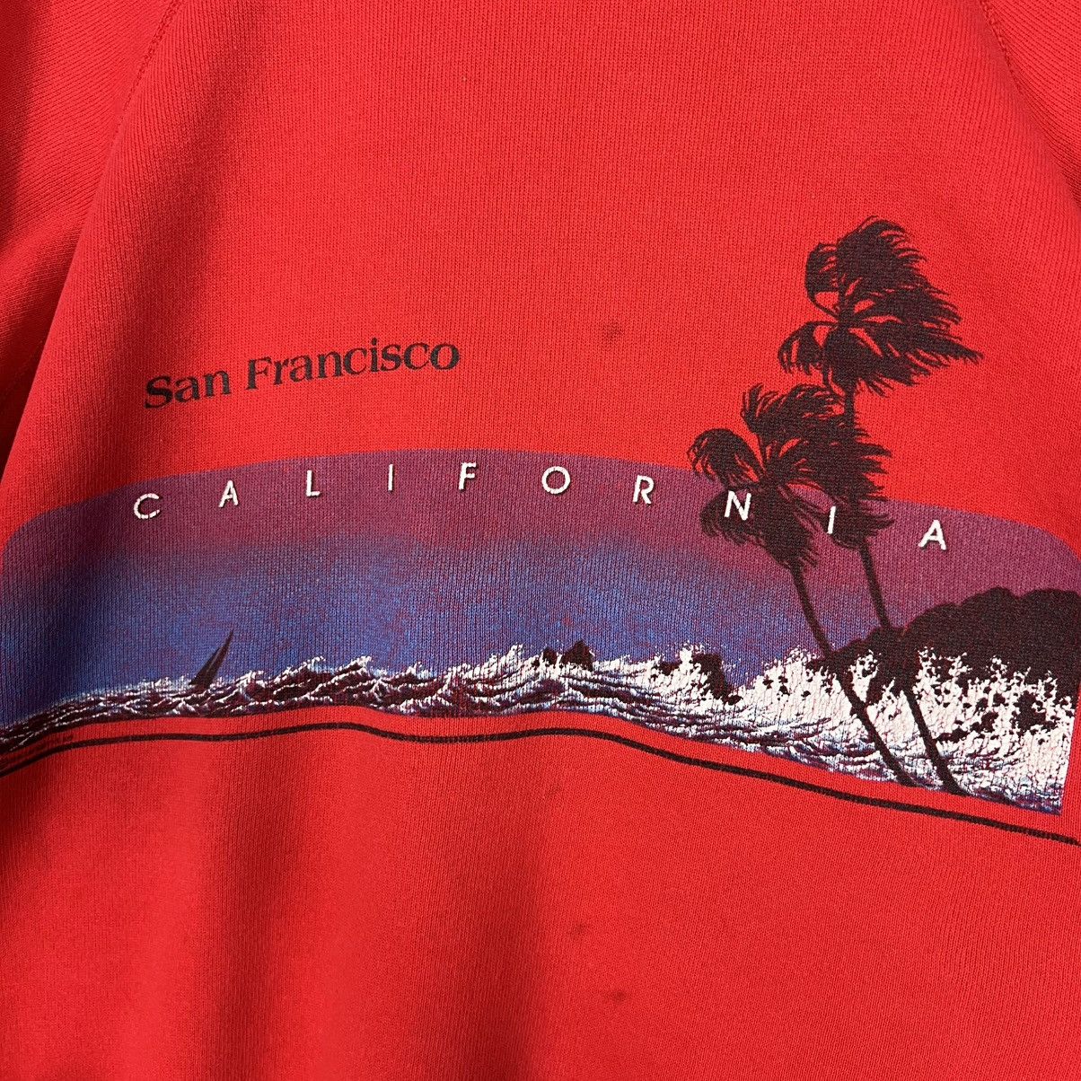 Hanes Vintage 80’s Hanes San Francisco Beach Sweatshirt #4008-C182 Size US XL / EU 56 / 4 - 3 Thumbnail