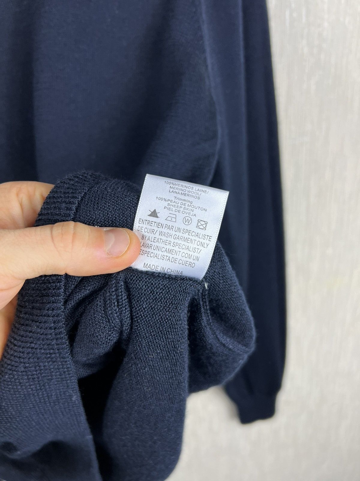Sandro Archive Sandro Paris merino wool zipper neck sweater navy Size US L / EU 52-54 / 3 - 17 Thumbnail