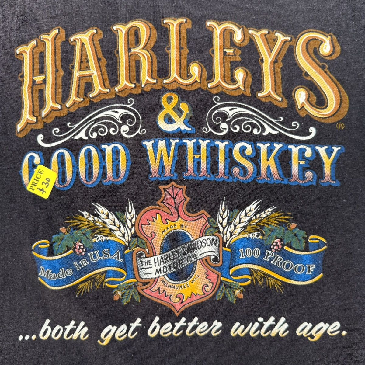 Harley Davidson Vintage 80s Harley Davidson 3D Emblem Whiskey Sleeveless Tee Size US M / EU 48-50 / 2 - 5 Thumbnail