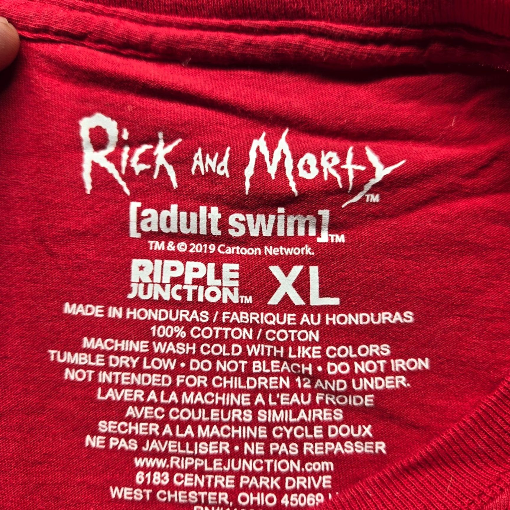 Swims Rick And Morty Shirt Adult XL Red Merry Rickmas Holiday Cartoon Mens Size US XL / EU 56 / 4 - 3 Thumbnail