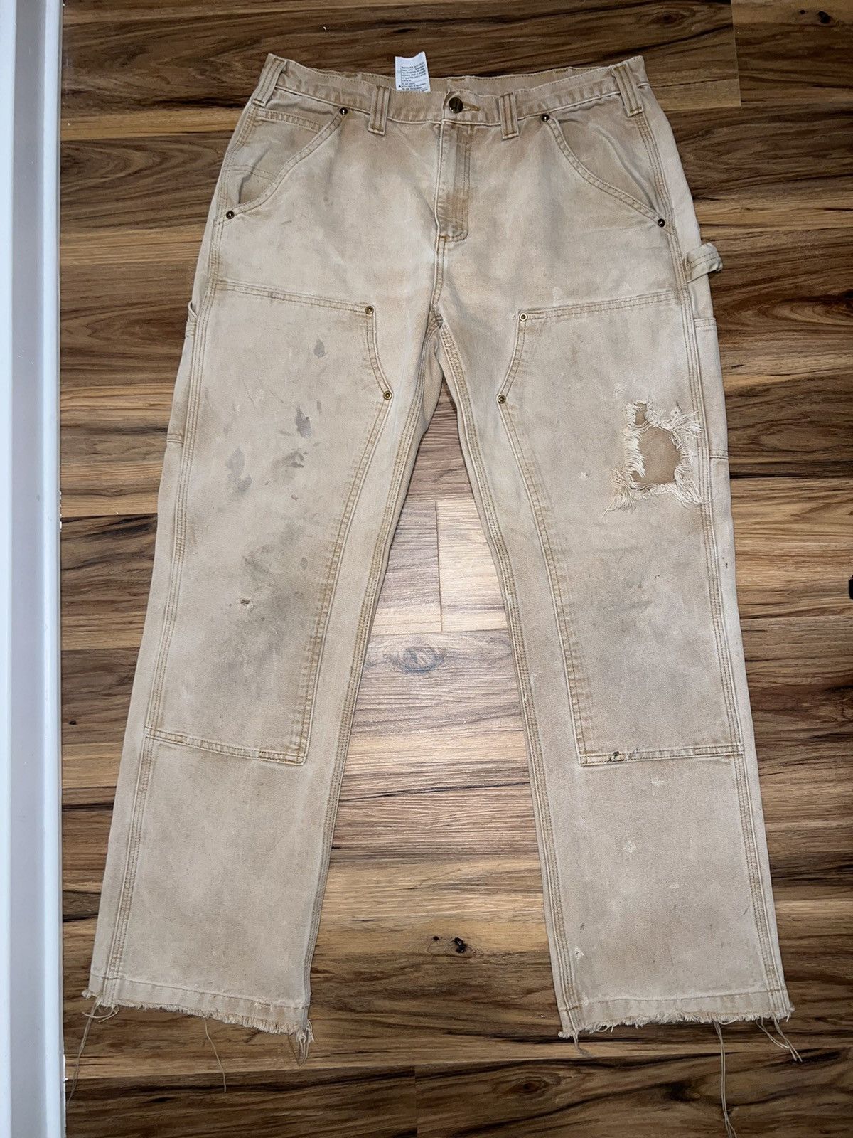 image of Carhartt Double Knee Pants in Beige, Men's (Size 34)