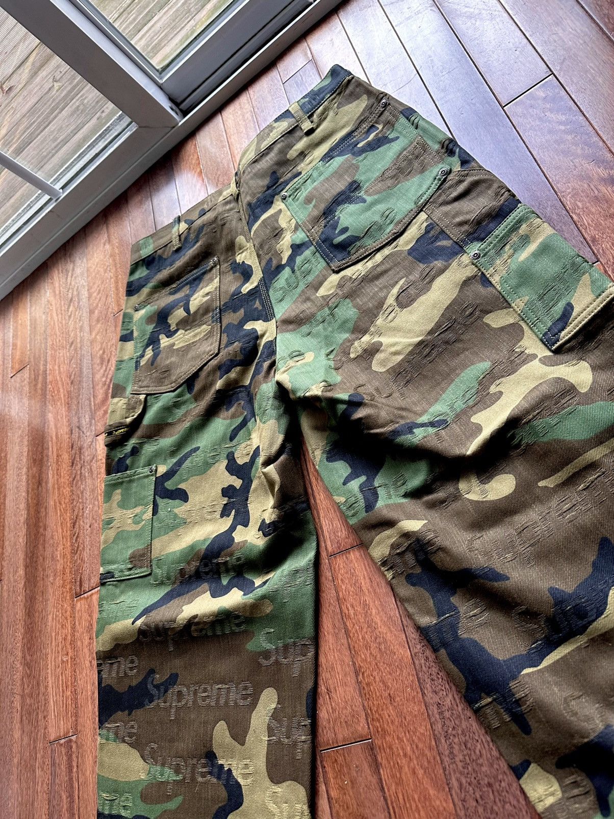 Supreme Jacquard Logos Double Knee Denim Painter Jean