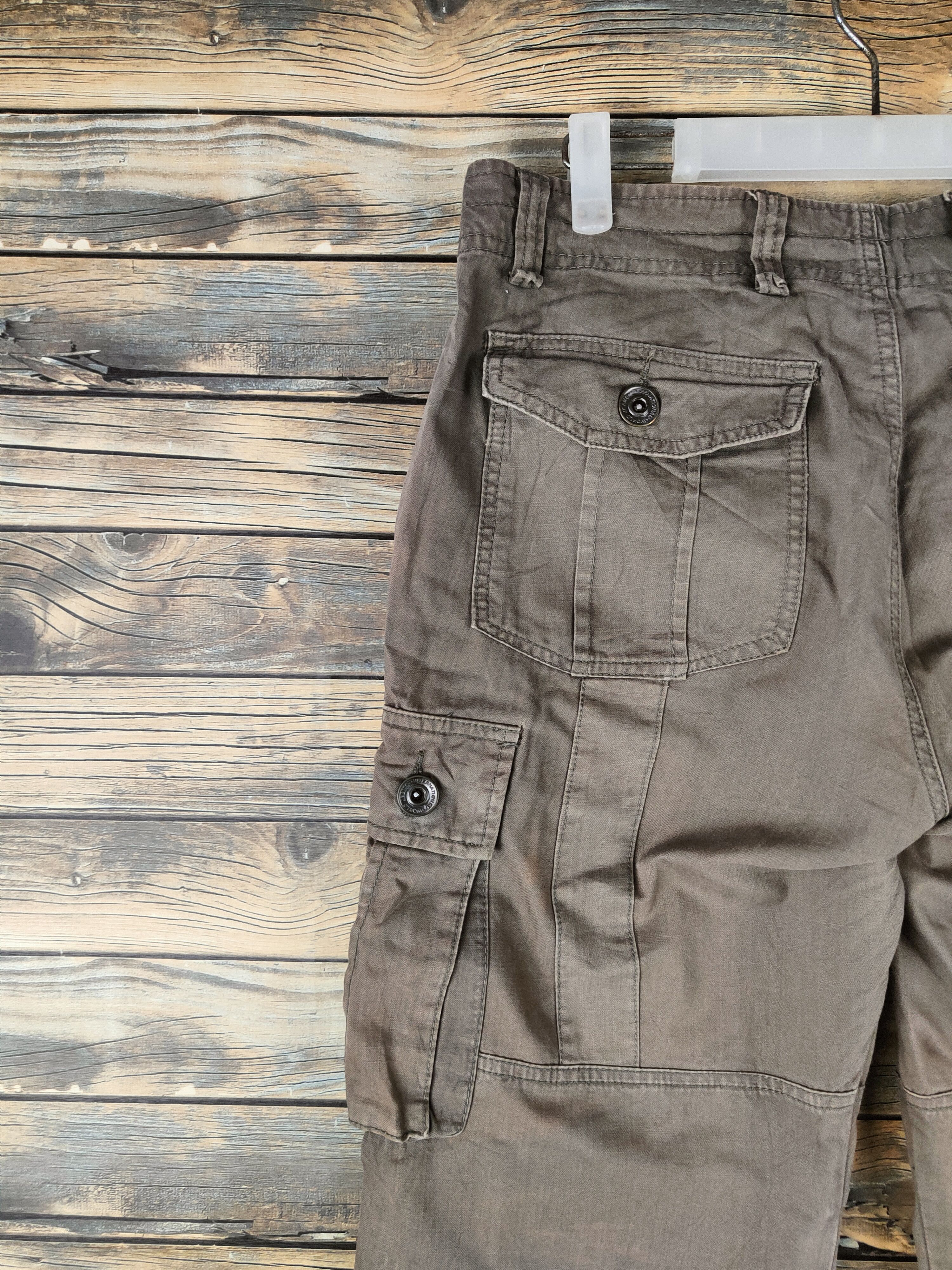 Japanese Brand DL Japan Brown Faded Multipocket Cargo Pants #46-404 Size US 31 - 8 Thumbnail