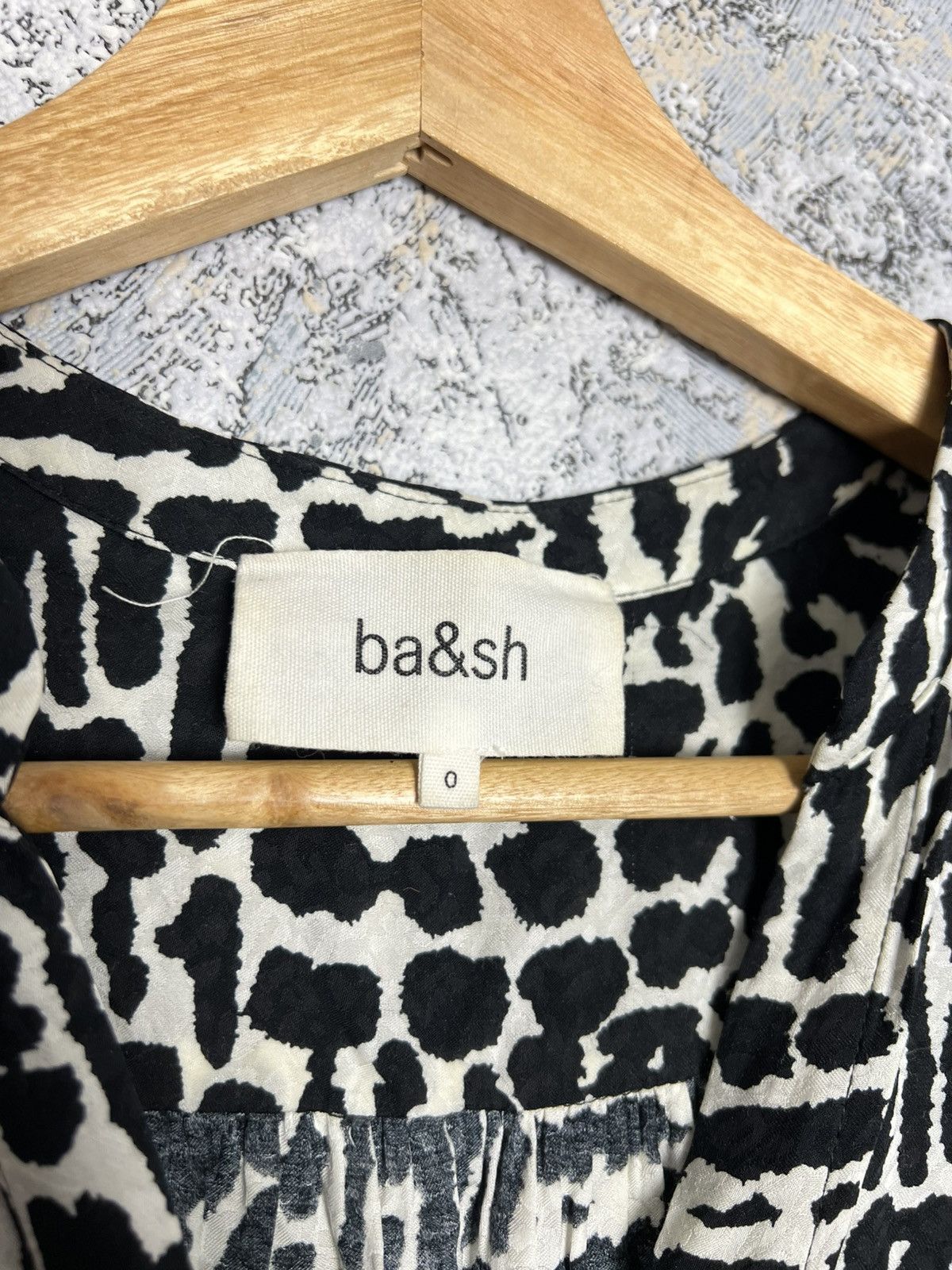 Designer × ba&sh Ba&sh Dress Womens Print Retro Short Sleeve Mini Read Size 0 Size XS / US 0-2 / IT 36-38 - 5 Thumbnail