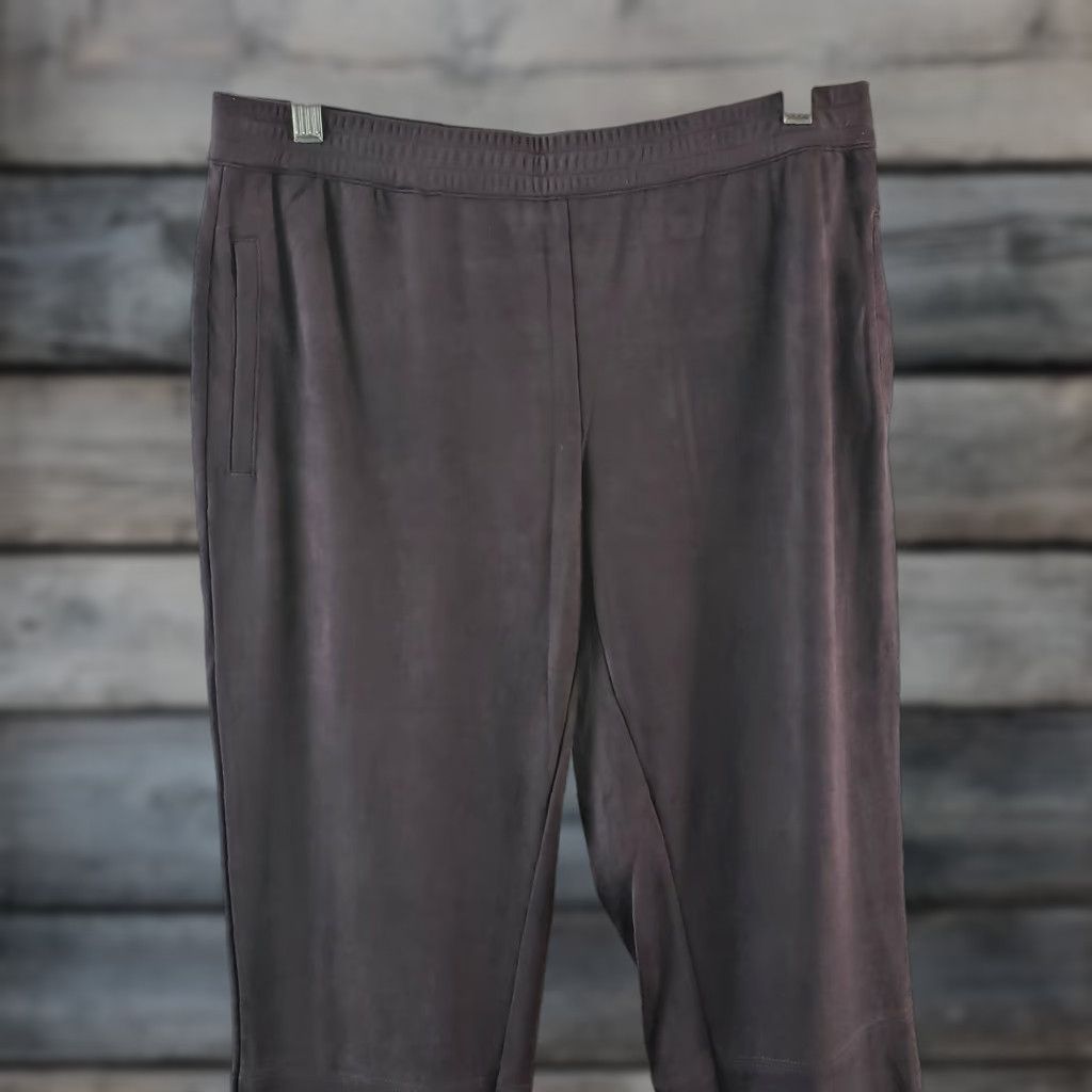 Vintage J Jill Wearever Collection Womens Faux Suede Pants Sz Small Purple Pull On Size 28" / US 6 / IT 42 - 1 Thumbnail