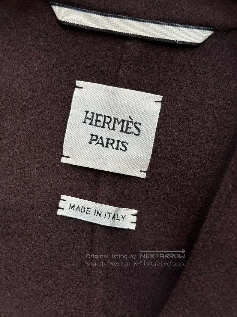 Hermes Hermes Blackcurrant Purple Double-faced Cashmere Short Zip Size XS / US 0-2 / IT 36-38 - 4 Thumbnail