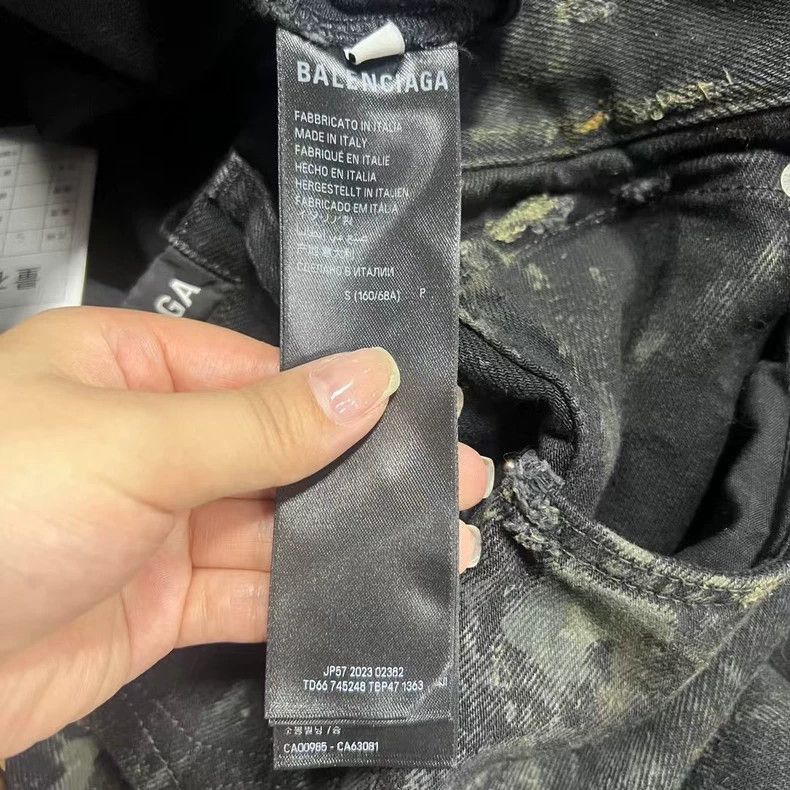 Balenciaga Balenciaga Distressed Denim Pants in Green-2506 Size US 26 / EU 42 - 4 Thumbnail
