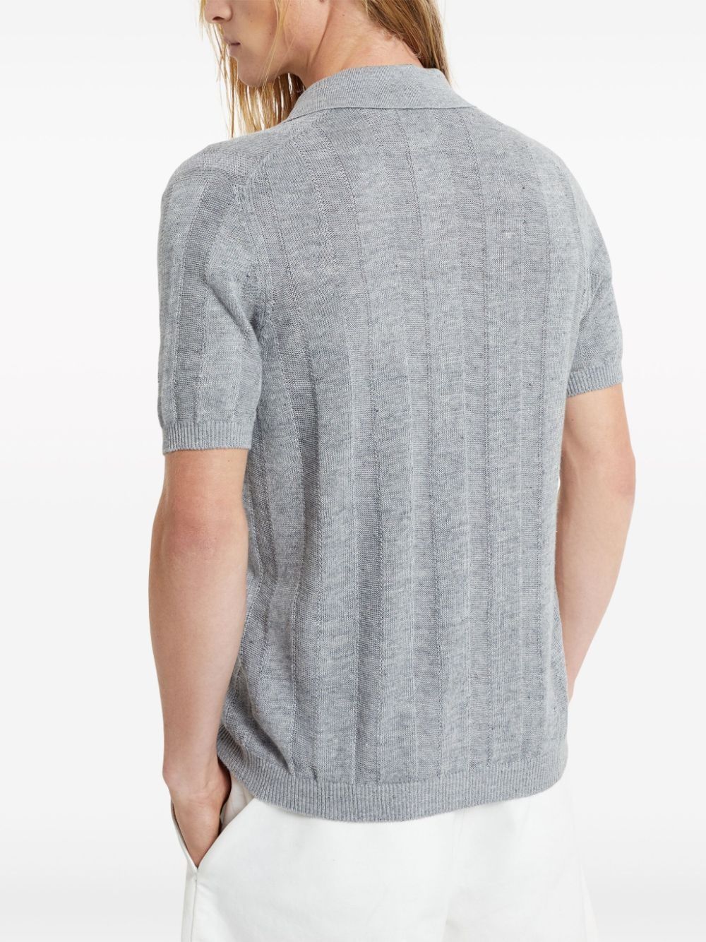 Brunello Cucinelli Polo Sweater in Medium Grey Size US XL / EU 56 / 4 - 3 Thumbnail