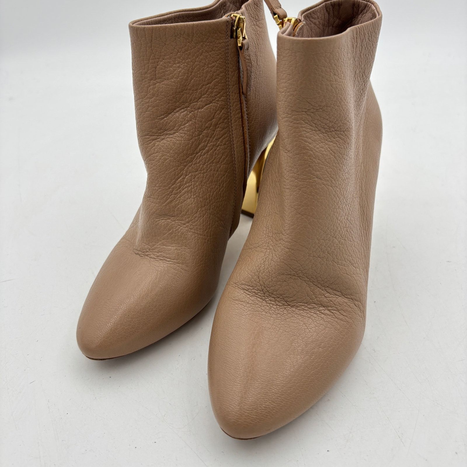 Chloe Chloe Beckie Gold Trim Ankle Boots Women's 36 Booties US 6 Size US 6 / IT 36 - 10 Thumbnail