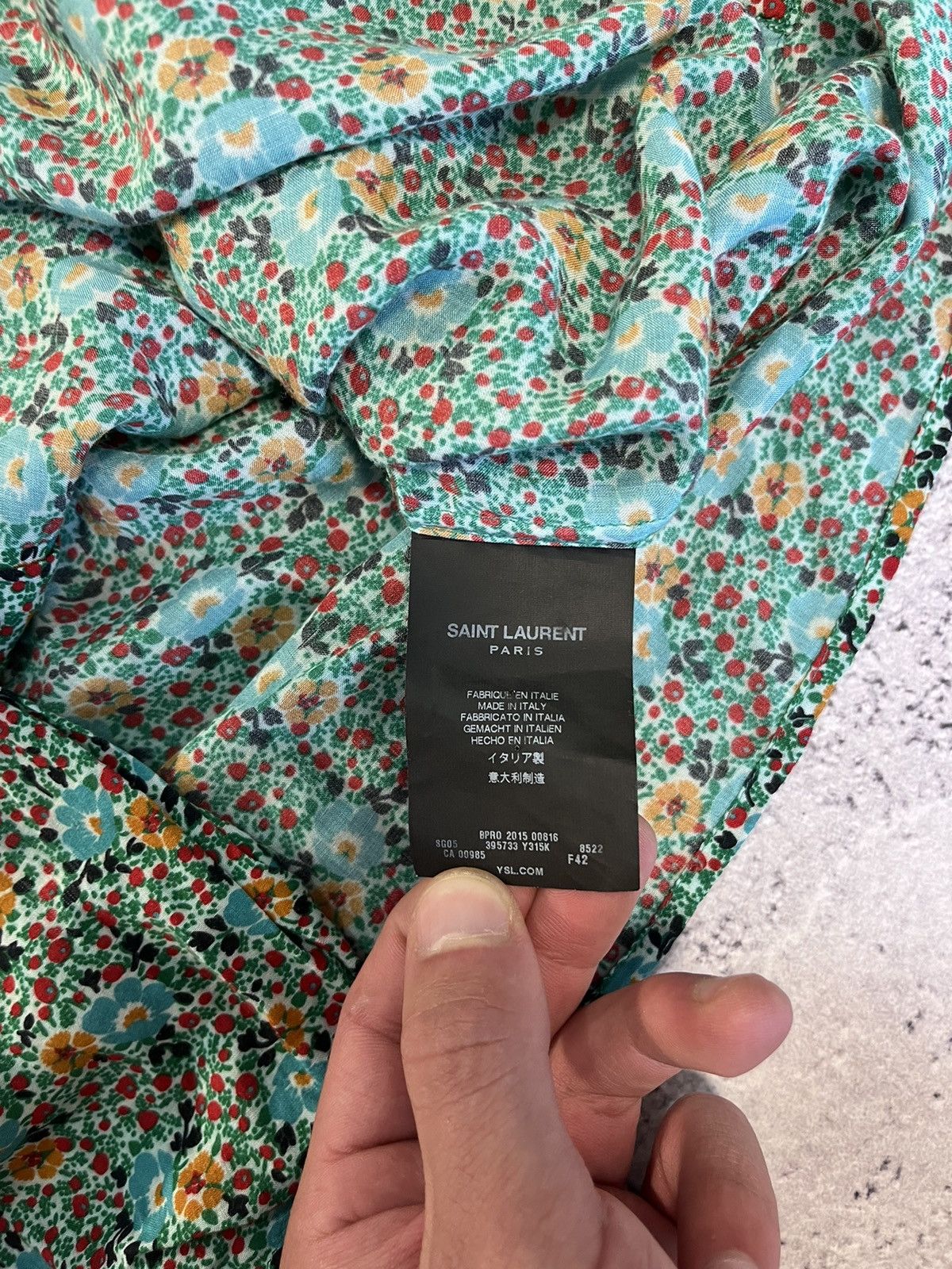 Saint Laurent Paris Saint Laurent Shirt Multicolored Viscose Floral-Print Blouse Size M / US 6-8 / IT 42-44 - 6 Thumbnail