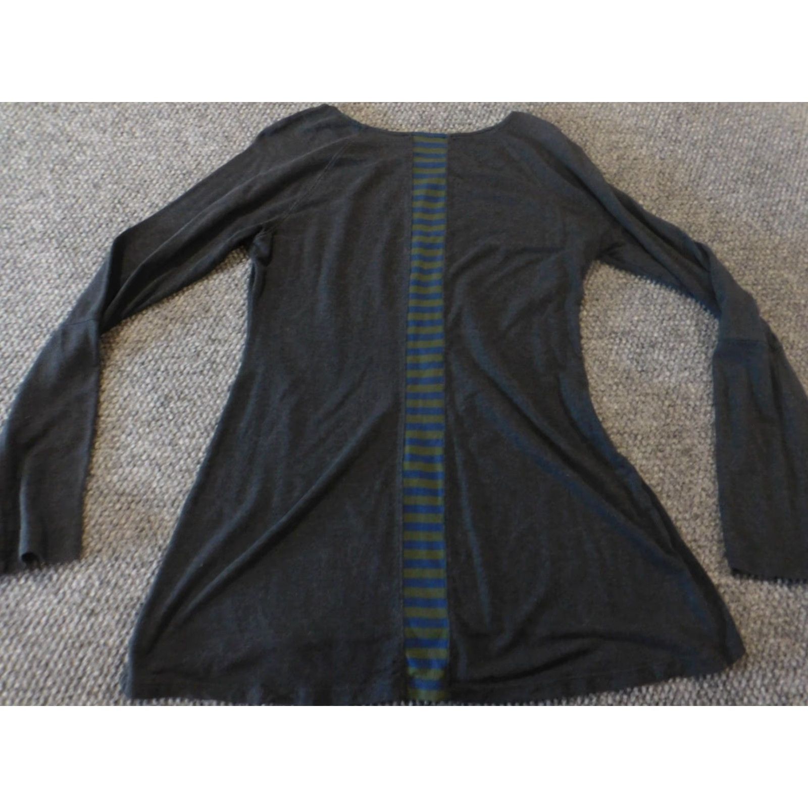 Vintage Zobha Womens Shirt Small Gray Pullover Stretch Activewear Long Sleeve Round Neck Pullover Athletic Fit Cardio Casual Size S / US 4 / IT 40 - 6 Thumbnail