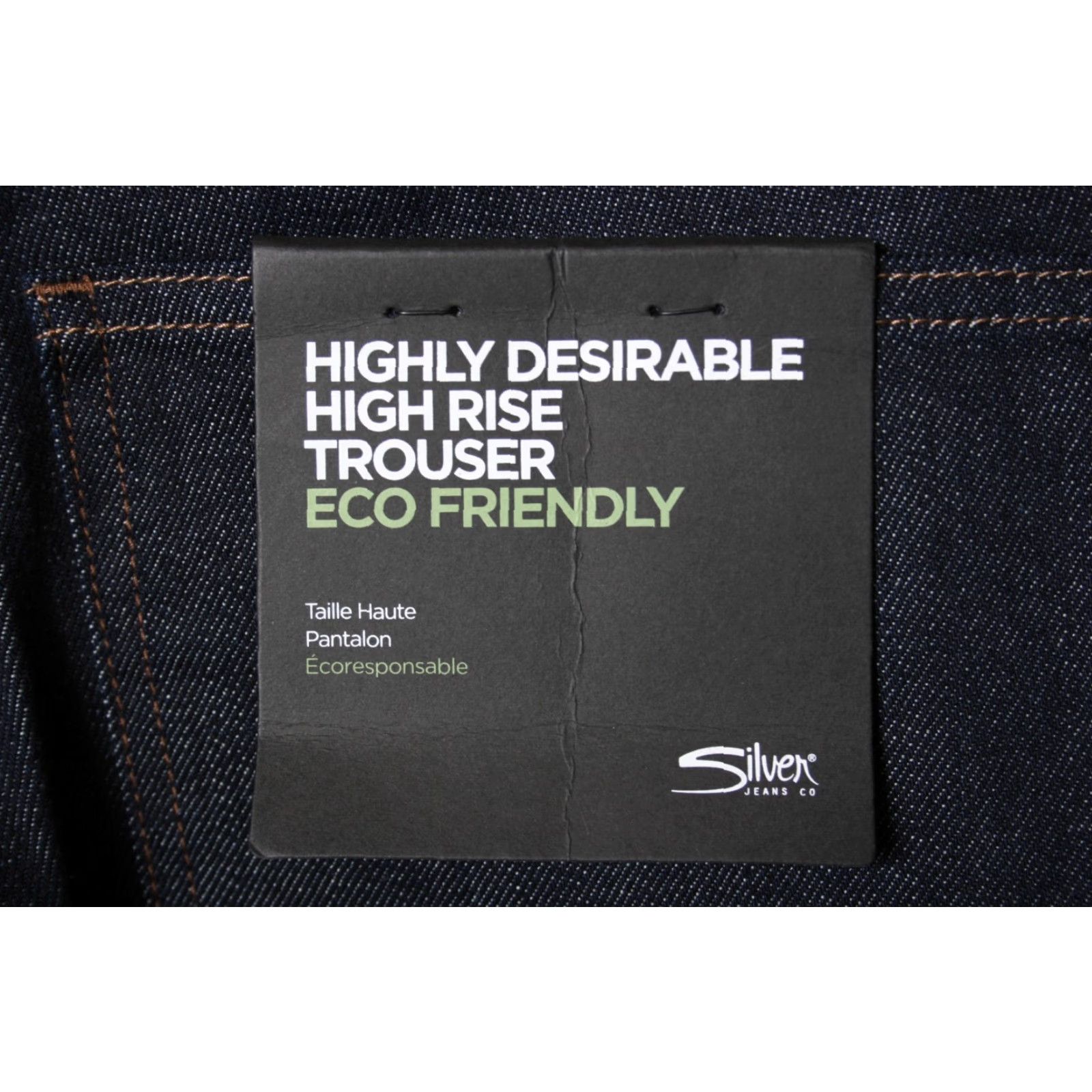 Silver Jeans Co. SILVER Jeans Blue Denim Jeans Sz. 16 L33 High Rise Wide-Leg 5-Pocket Womens Size 38" / US 16 / IT 52 - 6 Thumbnail