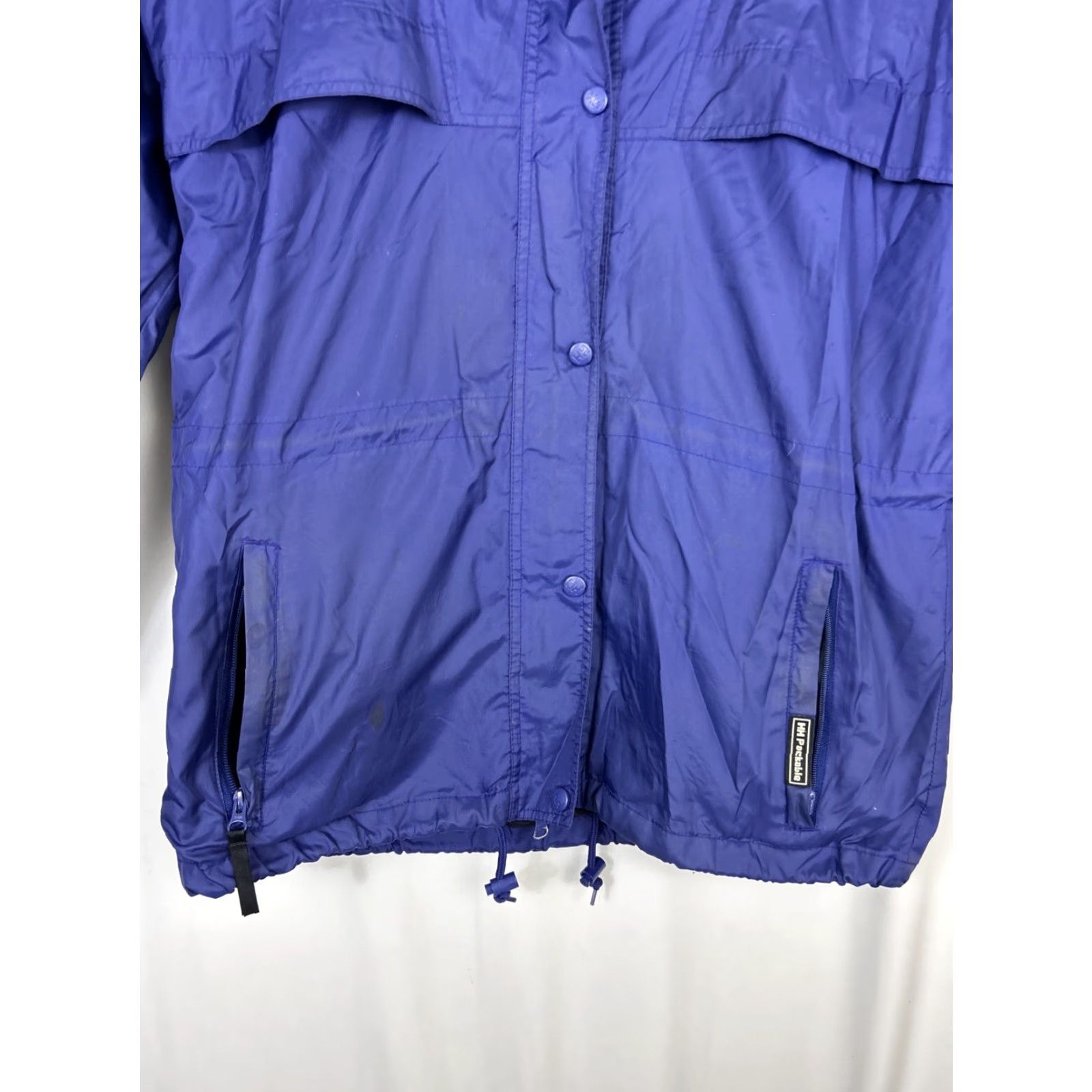 Helly Hansen VINTAGE Helly Hansen Mens Jacket Rain Coat Packable Blue L Size Small Holes Vented Size US L / EU 52-54 / 3 - 5 Thumbnail