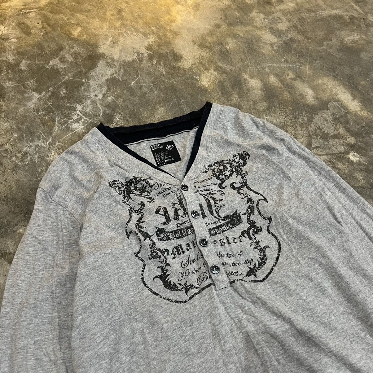 PPFM 2000s PPFM Poem Half Button Double Layer Long Sleeve Shirt Size US L / EU 52-54 / 3 - 2 Thumbnail