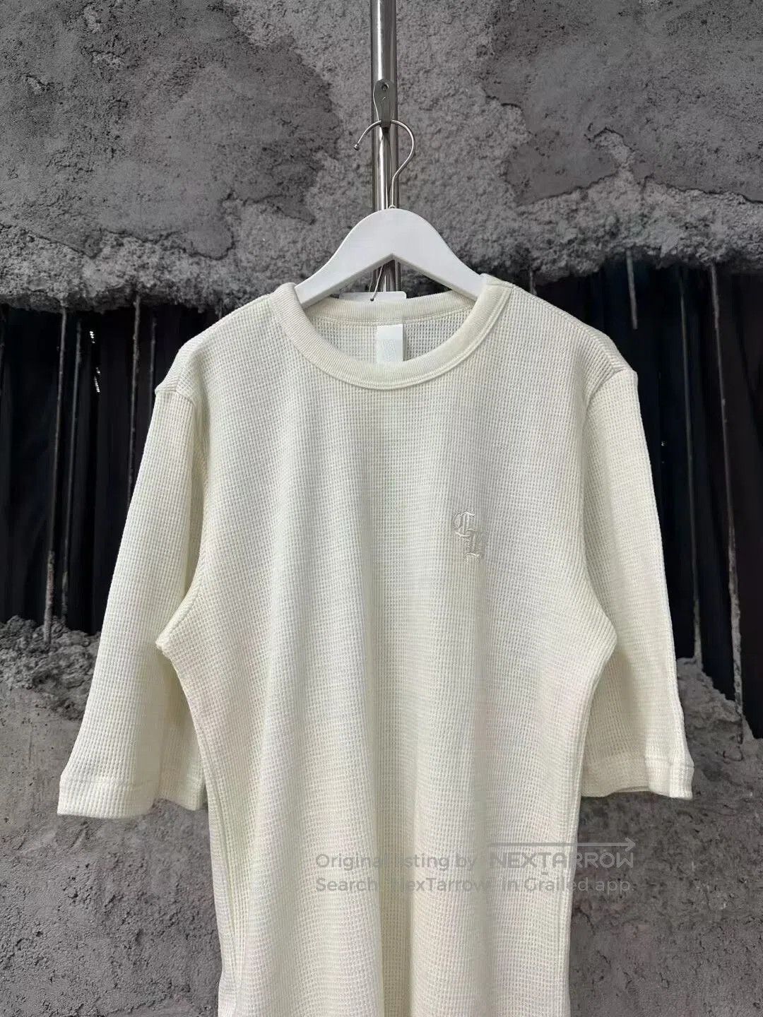Chrome Hearts Chrome Hearts Waffle Cream Three-Quarter Sleeve Top. Size US S / EU 44-46 / 1 - 3 Thumbnail