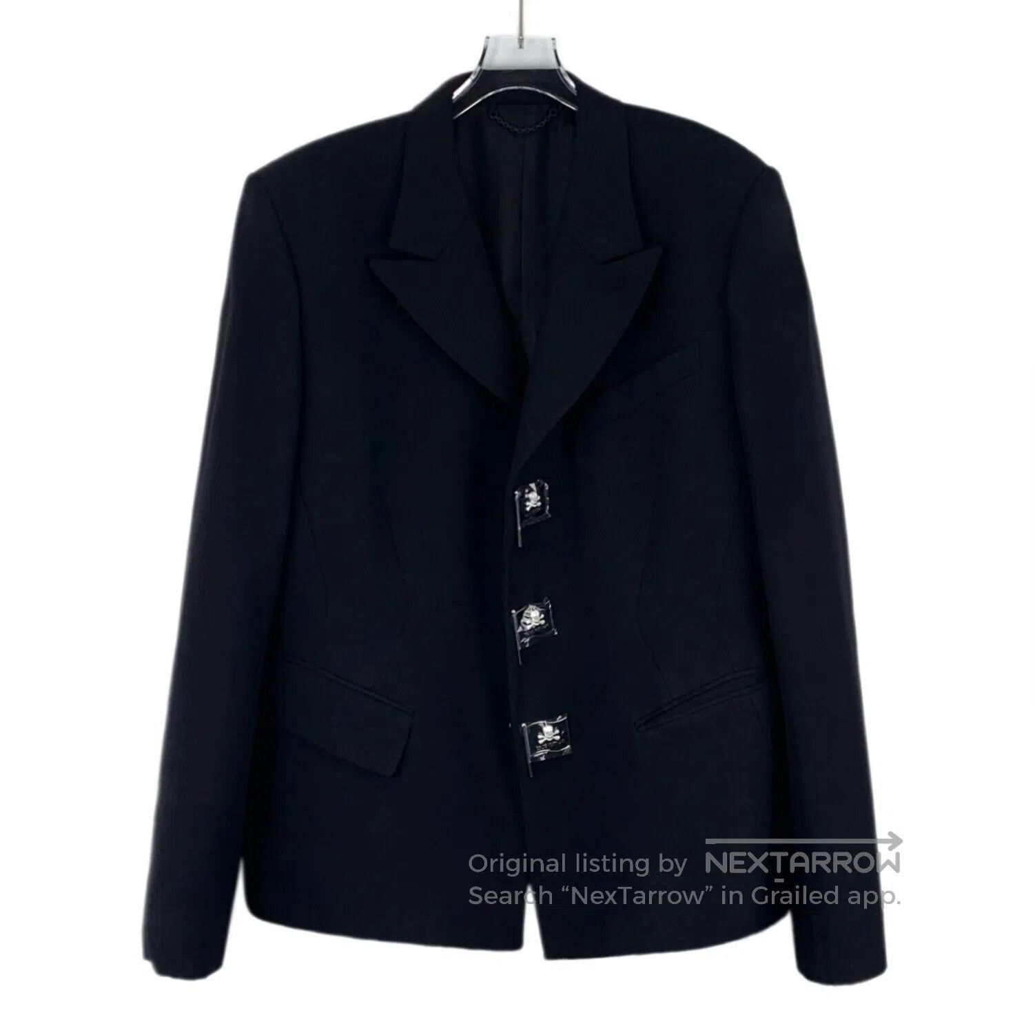 Louis Vuitton Louis Vuitton Black Cotton Wool Lapel Single-breasted Long Size US L / EU 52-54 / 3 - 1 Thumbnail