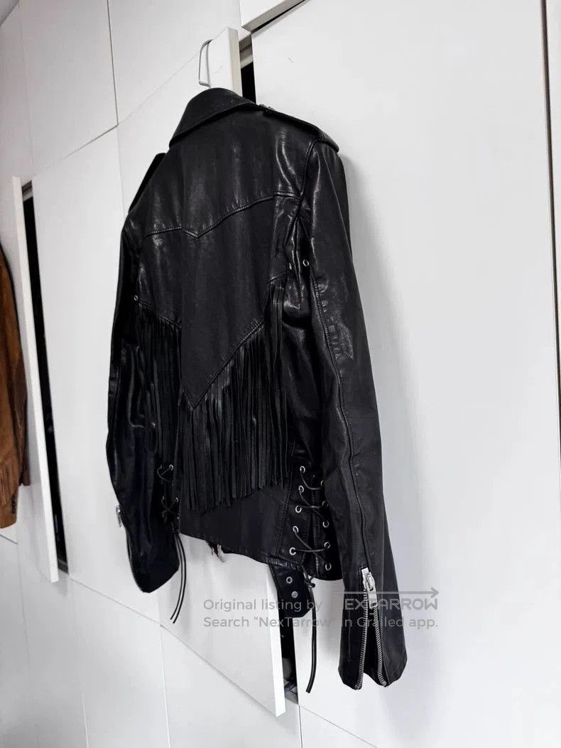 Saint Laurent Paris Saint Laurent Fringe Leather Biker Jacket. Size US L / EU 52-54 / 3 - 9 Thumbnail